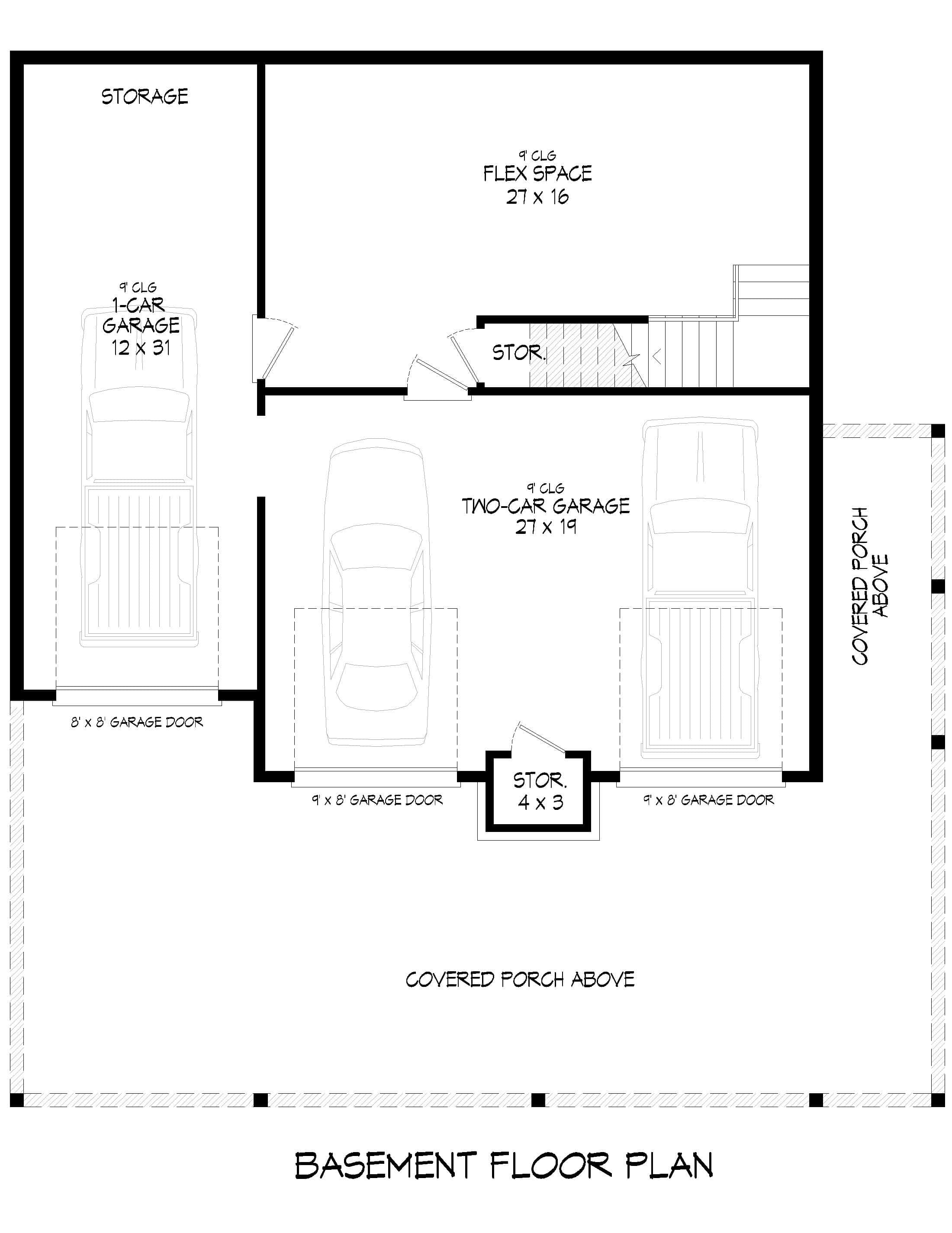 Basement of Lake Plan #196-1942