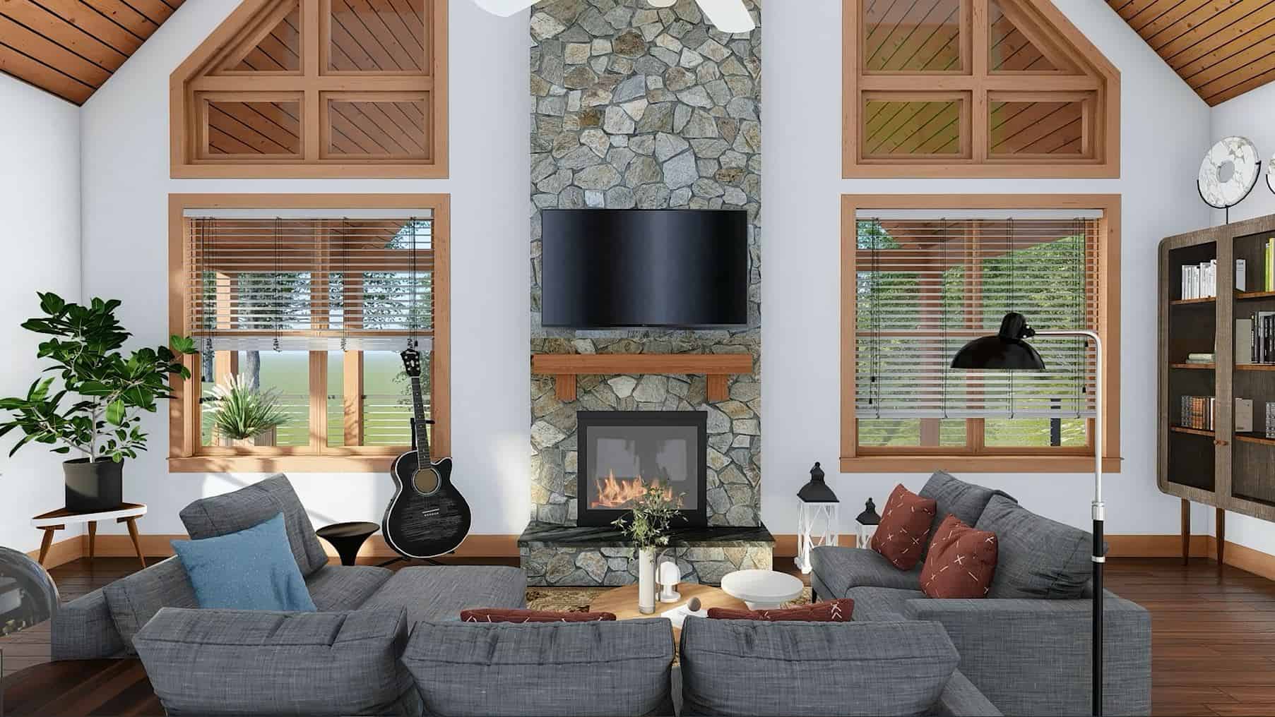 Living Room of this 3-Bedroom,2081 Sq Ft Plan -196-1942