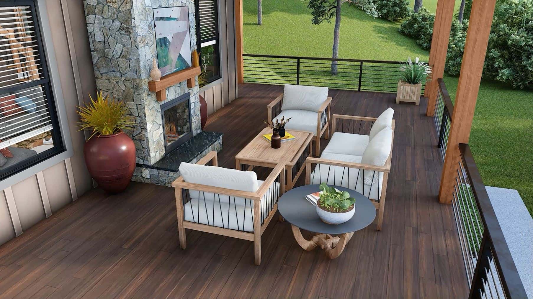 Deck of this 3-Bedroom,2081 Sq Ft Plan -196-1942