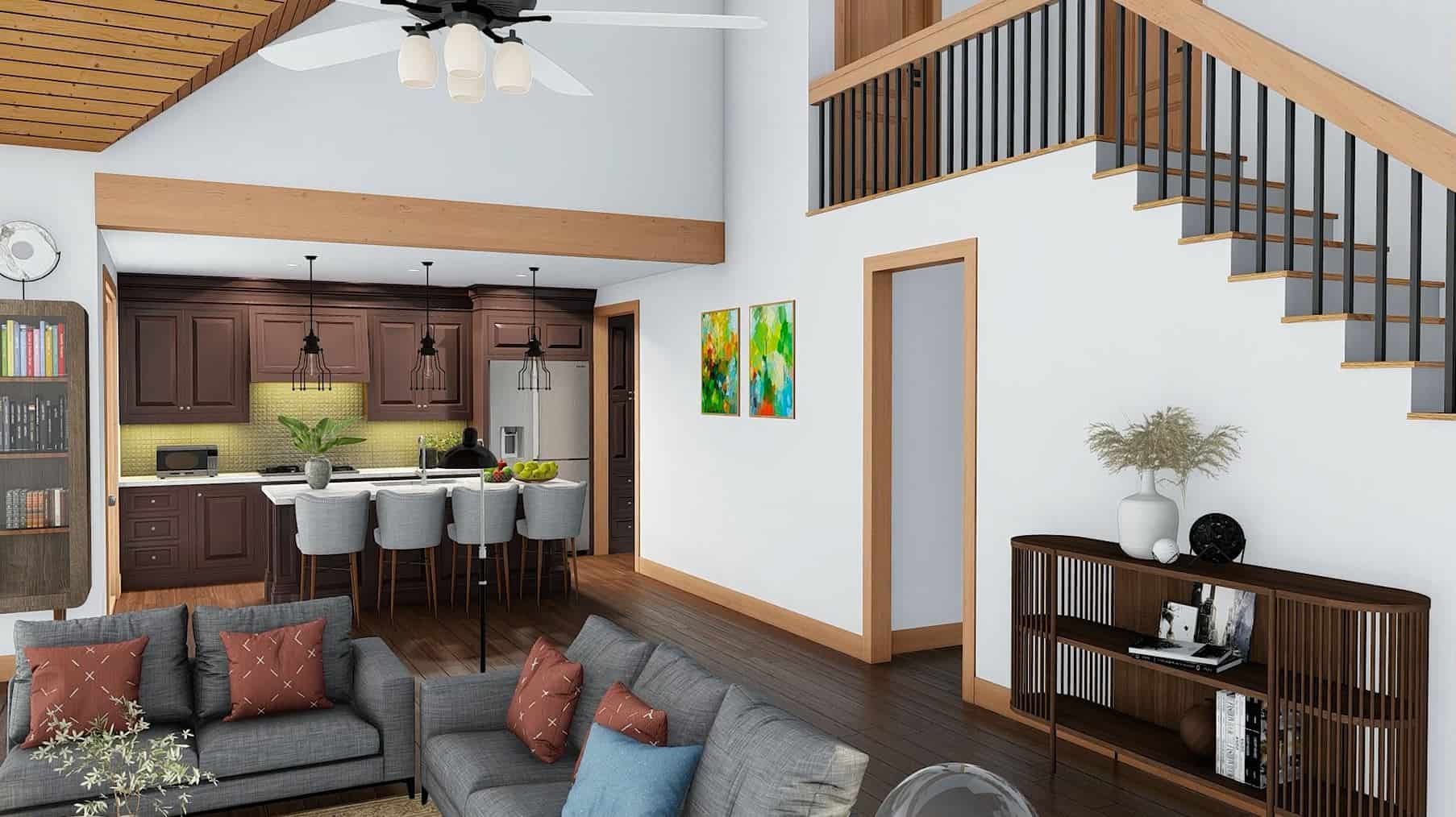 Stairs of this 3-Bedroom,2081 Sq Ft Plan -196-1942