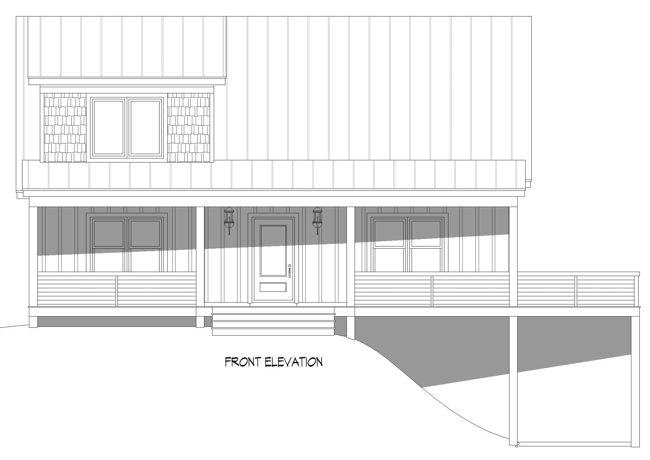 Home Plan Front Elevation of this 3-Bedroom,1991 Sq Ft Plan -196-1943