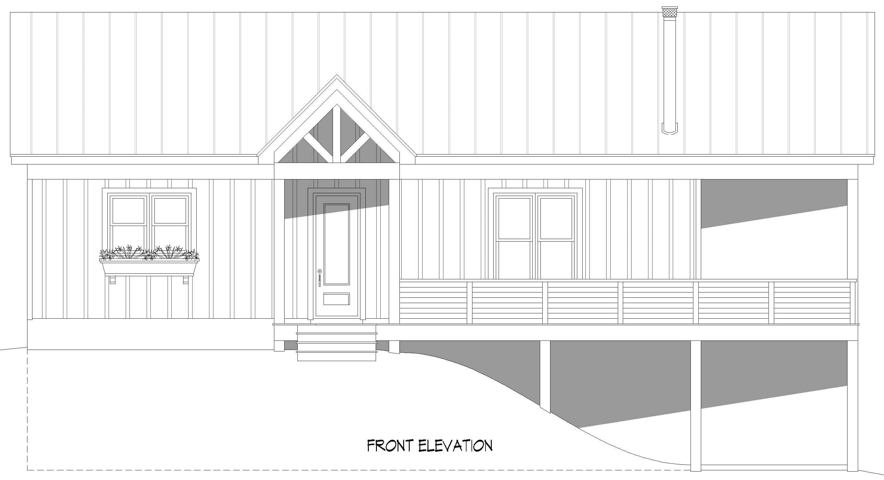 Home Plan Front Elevation of this 4-Bedroom,2924 Sq Ft Plan -196-1944