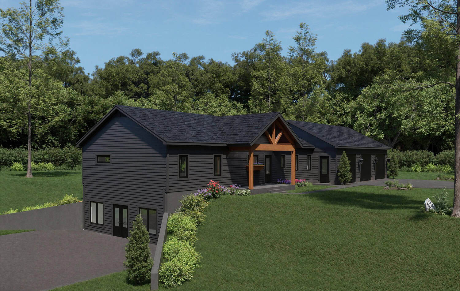 Right Side View of this 2-Bedroom,1491 Sq Ft Plan -196-1945