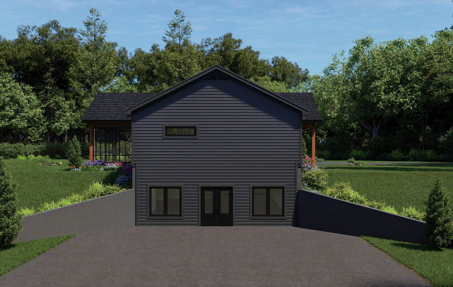 Left Side View of this 2-Bedroom,1491 Sq Ft Plan -196-1945