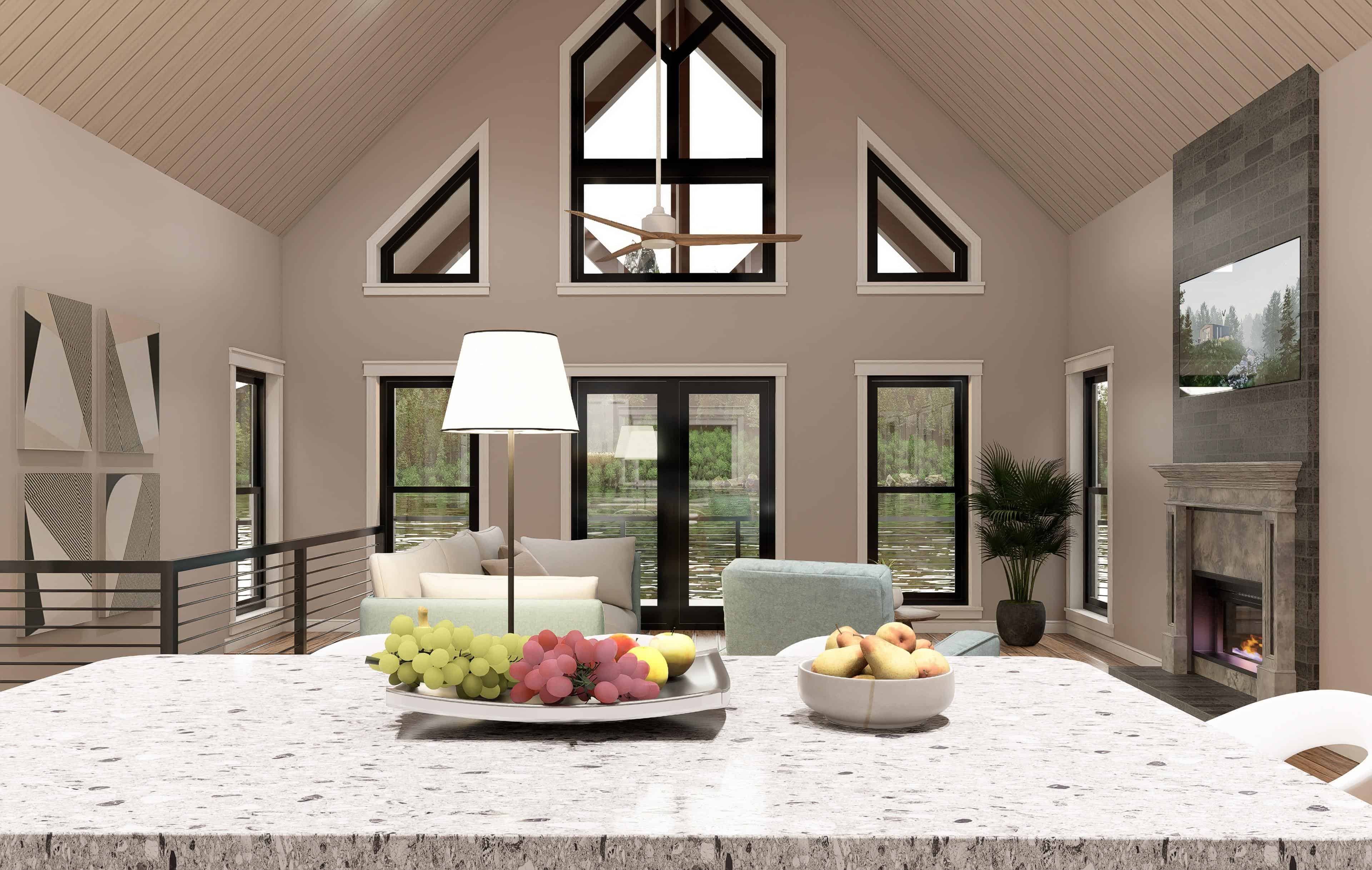 Great Room: Windows of this 2-Bedroom,1500 Sq Ft Plan -196-1946