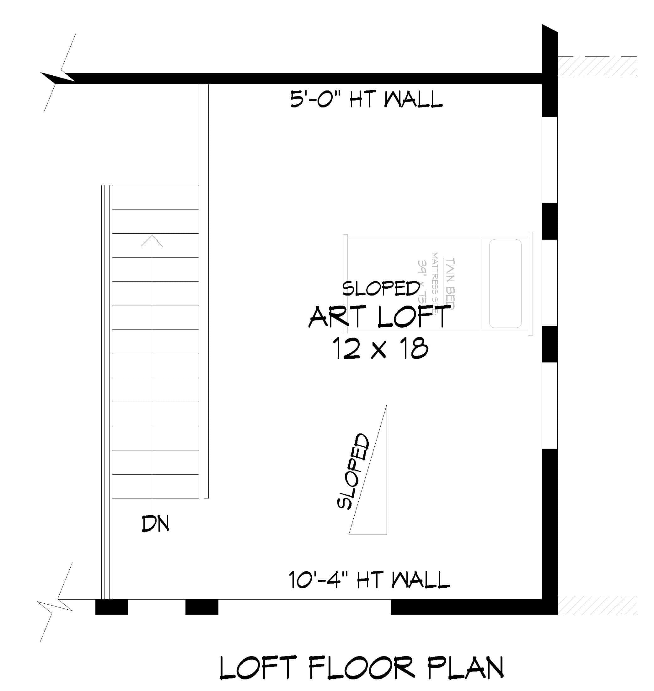 Bonus Room of Modern Plan #196-1947