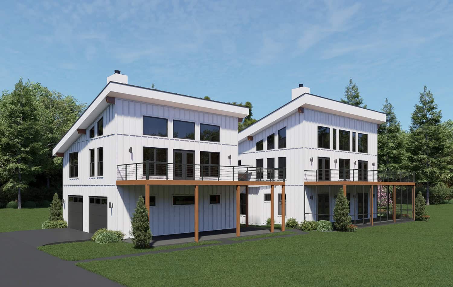 Front View of this 4-Bedroom,4172 Sq Ft Plan -196-1947