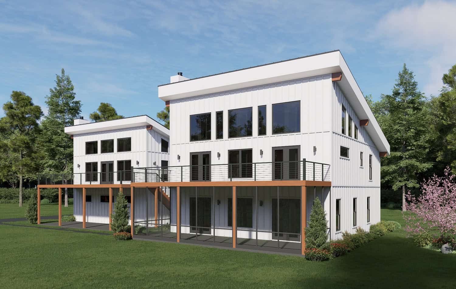 Side View of this 4-Bedroom,4172 Sq Ft Plan -196-1947