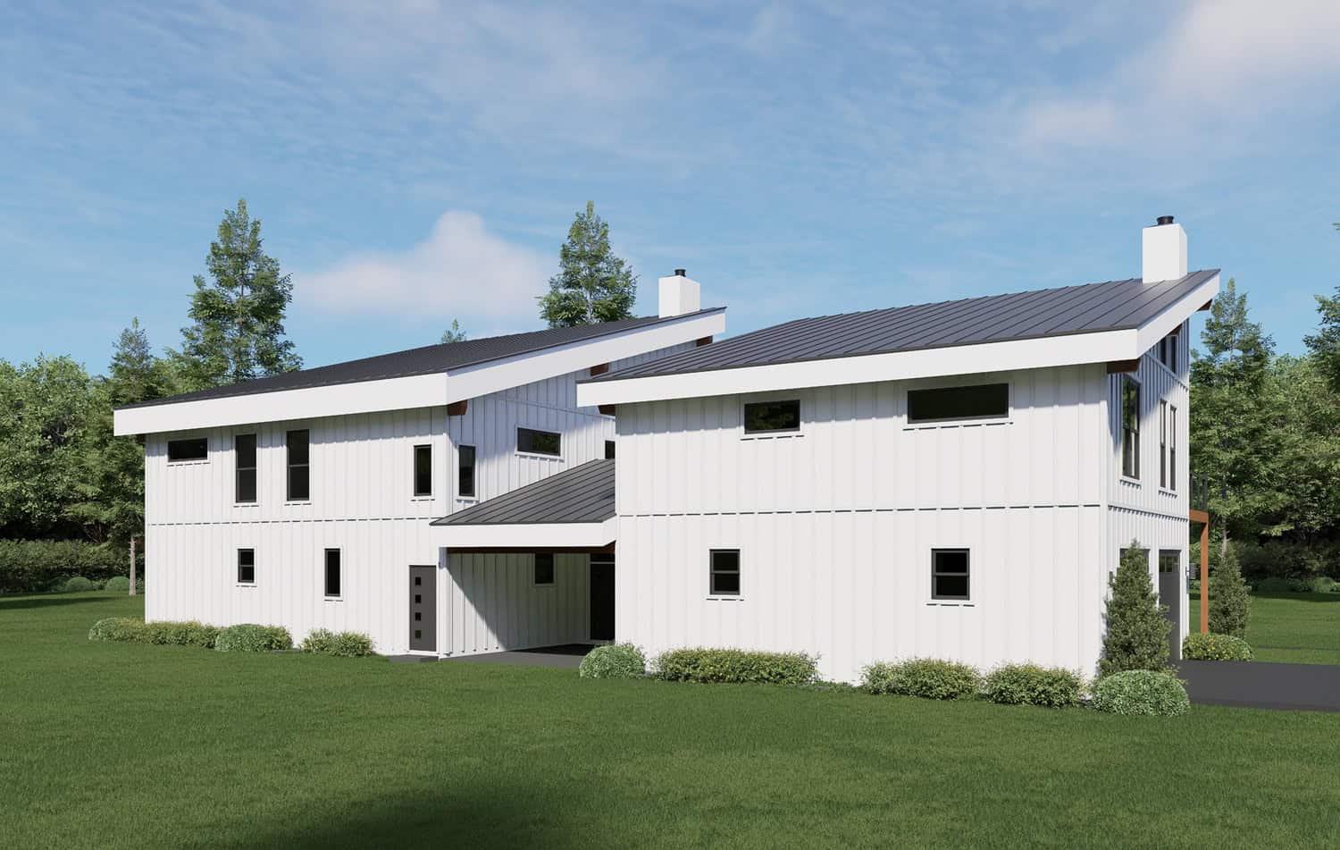 Rear View of this 4-Bedroom,4172 Sq Ft Plan -196-1947