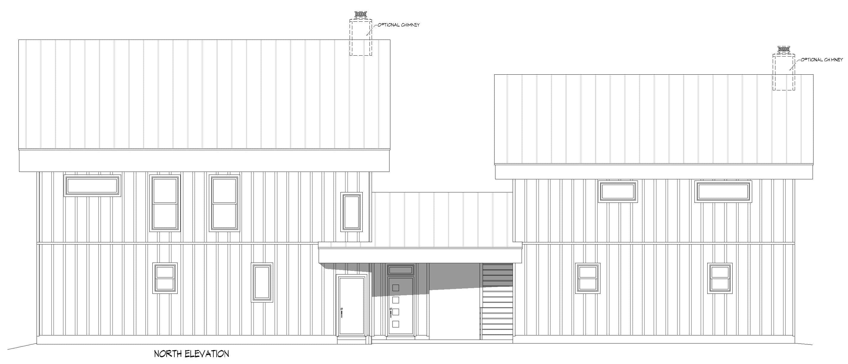 Home Plan Rear Elevation of this 4-Bedroom,4172 Sq Ft Plan -196-1947