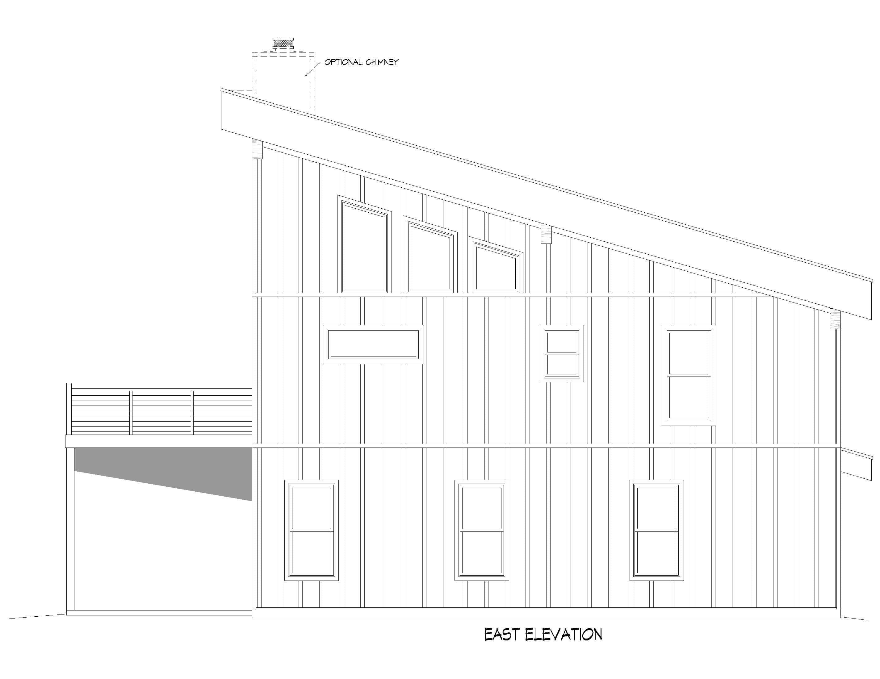 Home Plan Left Elevation of this 4-Bedroom,4172 Sq Ft Plan -196-1947