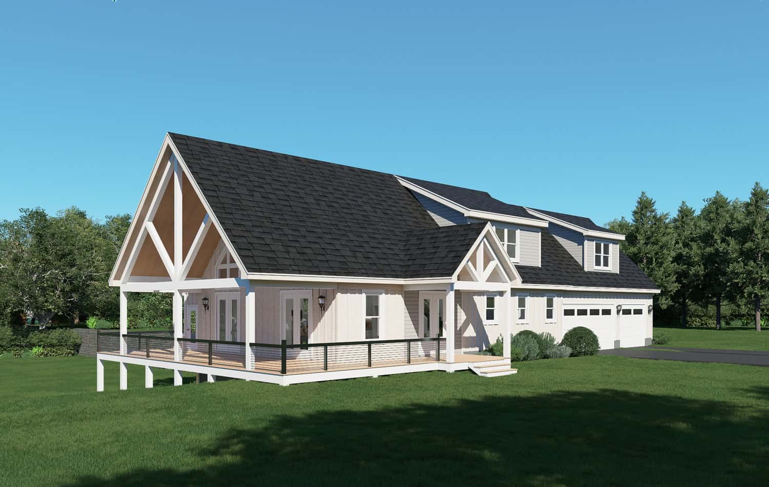 Front View of this 4-Bedroom,4039 Sq Ft Plan -196-1948