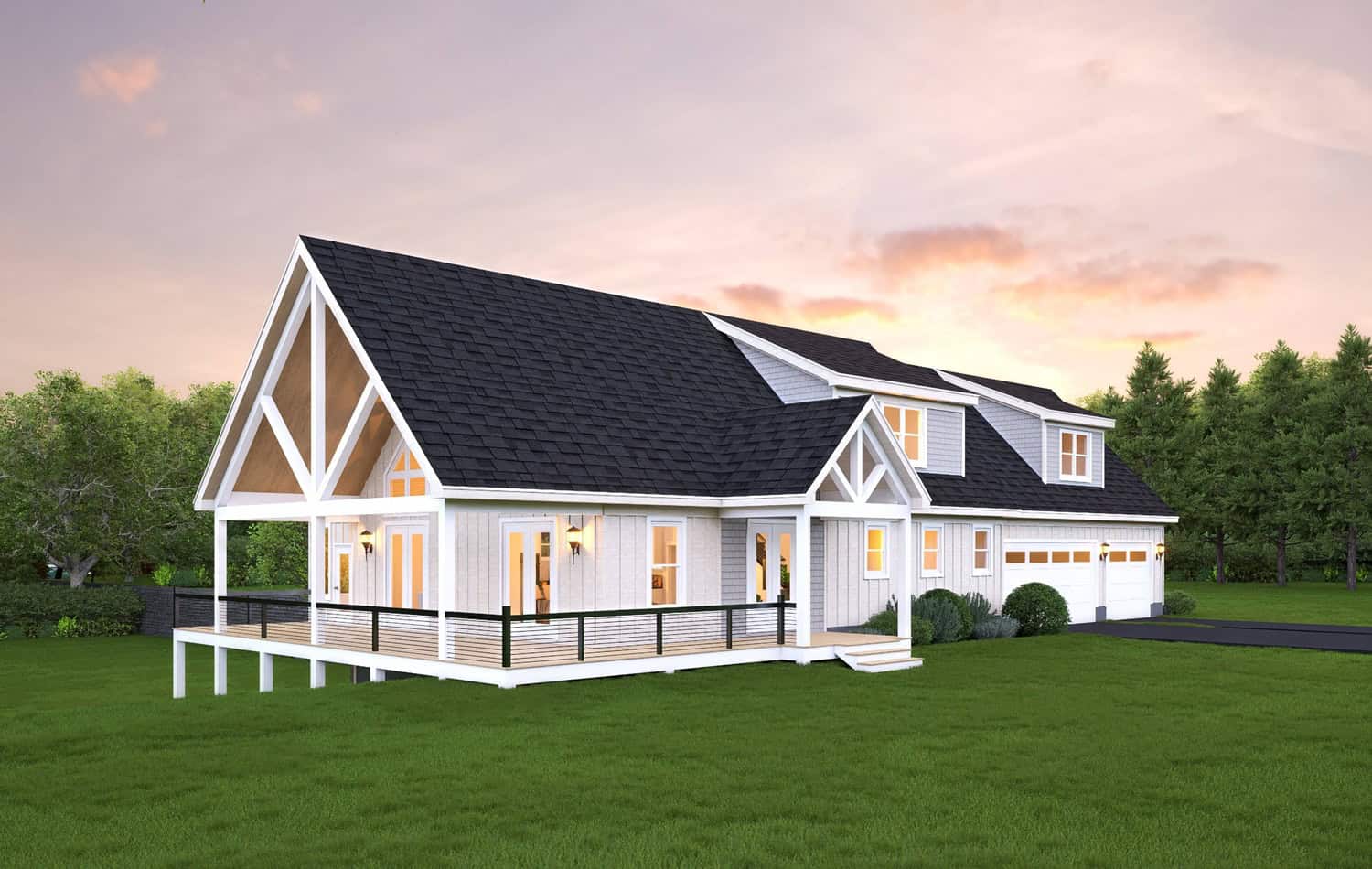 Home at Night of this 4-Bedroom,4039 Sq Ft Plan -196-1948