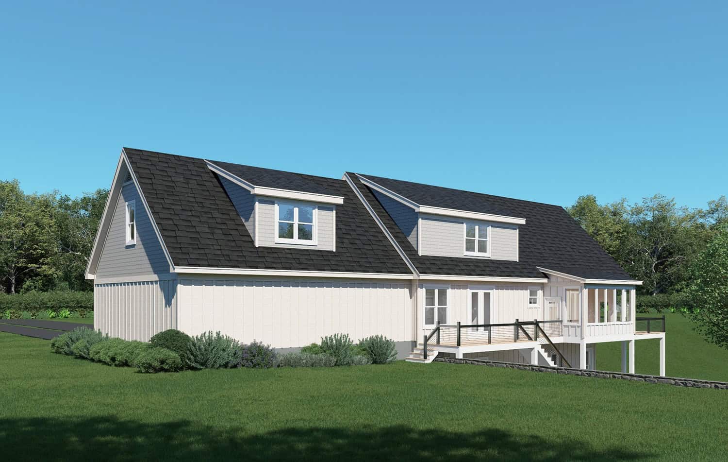 Rear View of this 4-Bedroom,4039 Sq Ft Plan -196-1948