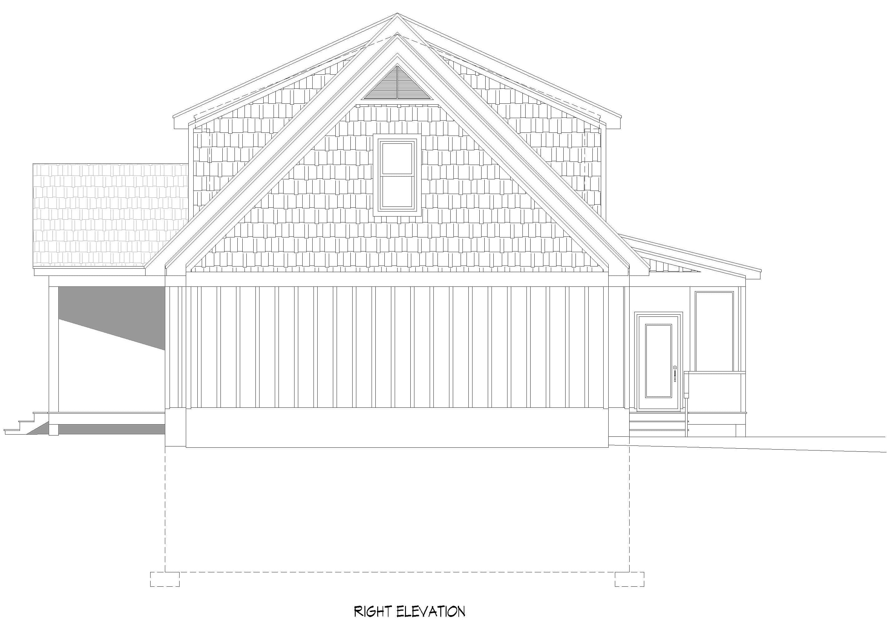 Home Plan Right Elevation of this 4-Bedroom,4039 Sq Ft Plan -196-1948
