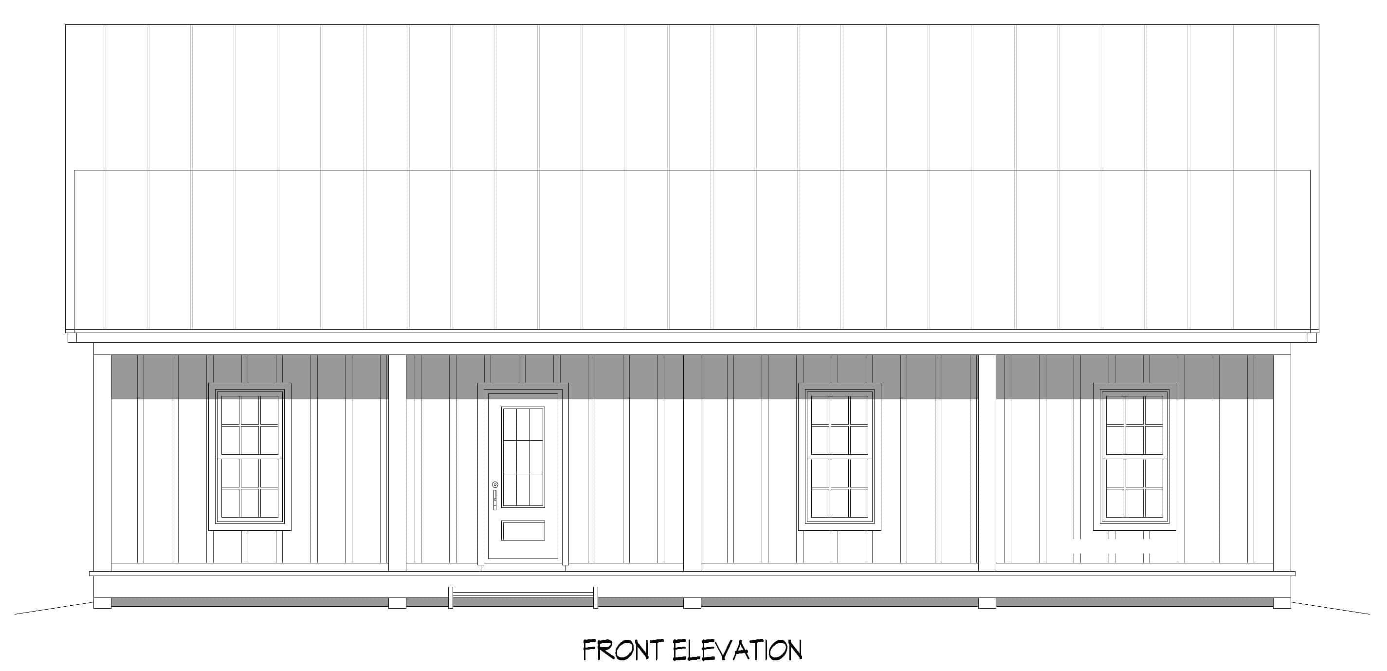 Home Plan Front Elevation of this 3-Bedroom,1564 Sq Ft Plan -196-1949