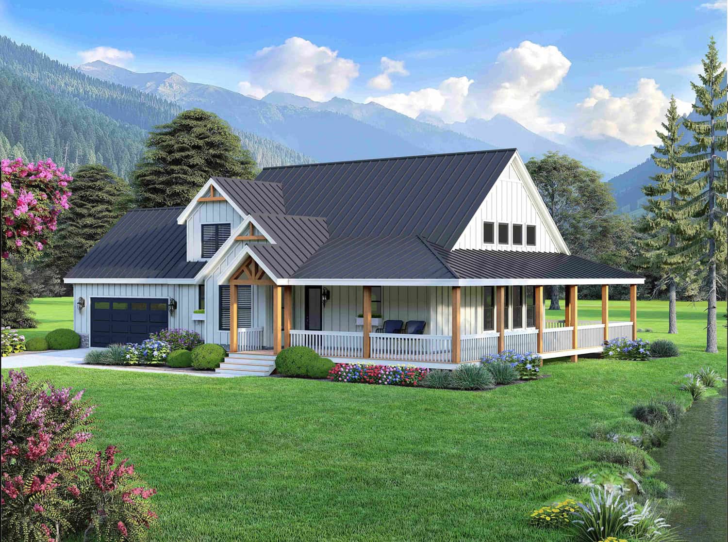 Right Side View of this 3-Bedroom,2165 Sq Ft Plan -196-1950