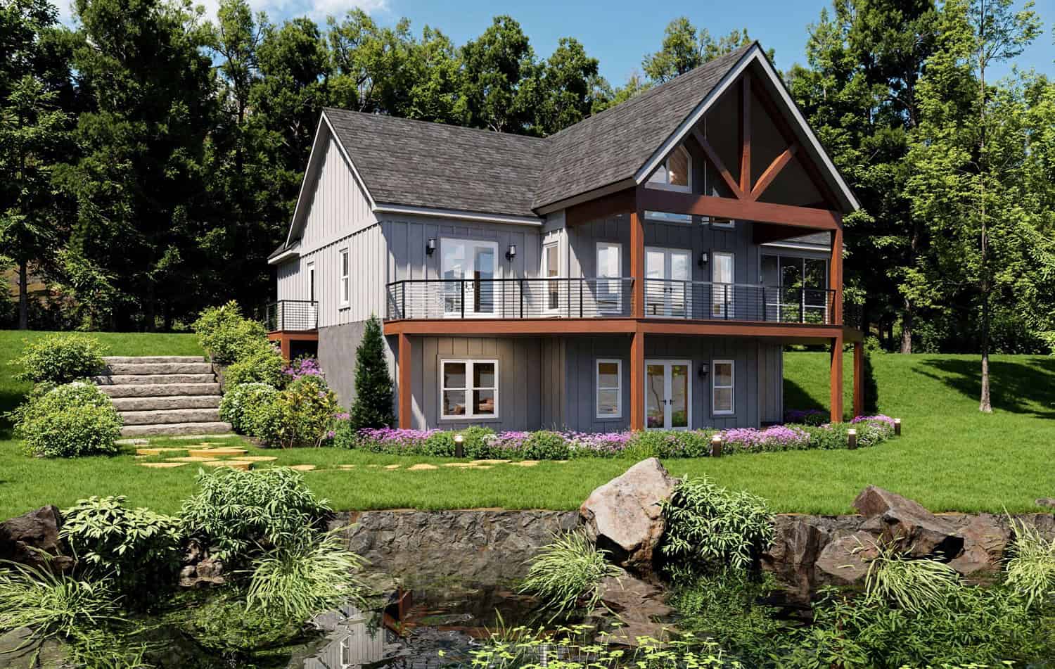 Front View of this 3-Bedroom,1614 Sq Ft Plan -196-1951