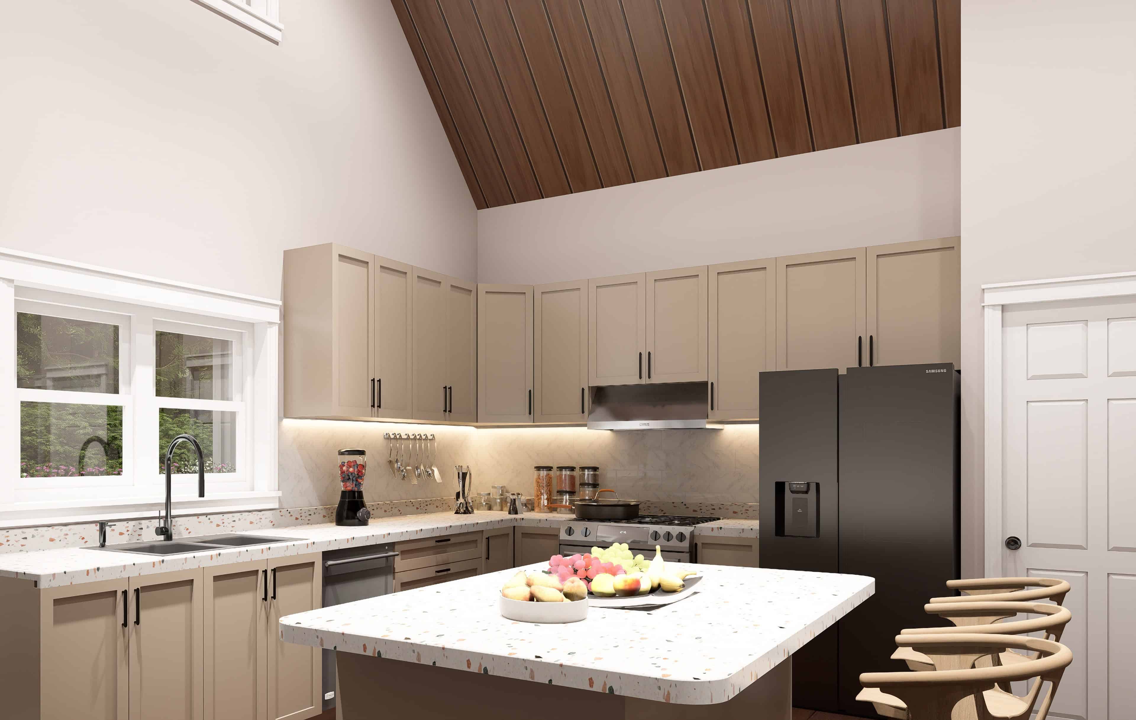 Kitchen: Kitchen Island of this 3-Bedroom,1614 Sq Ft Plan -196-1951