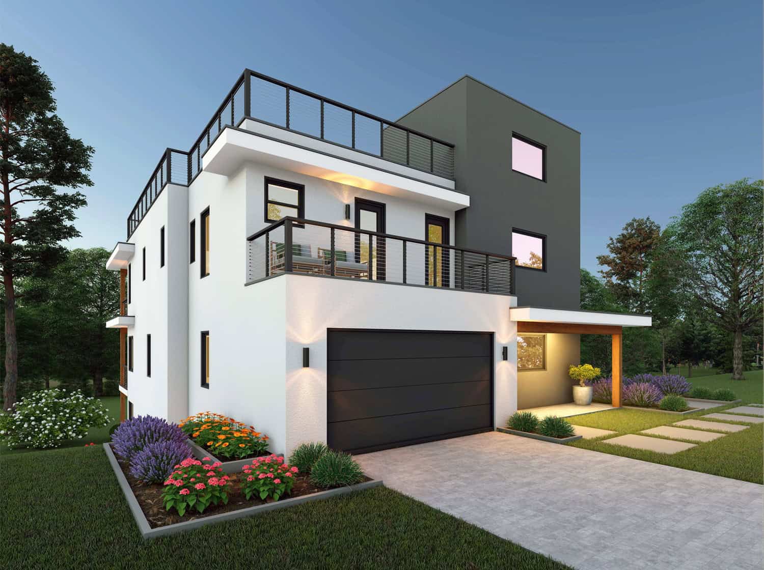 Front View of this 5-Bedroom,5766 Sq Ft Plan -196-1952