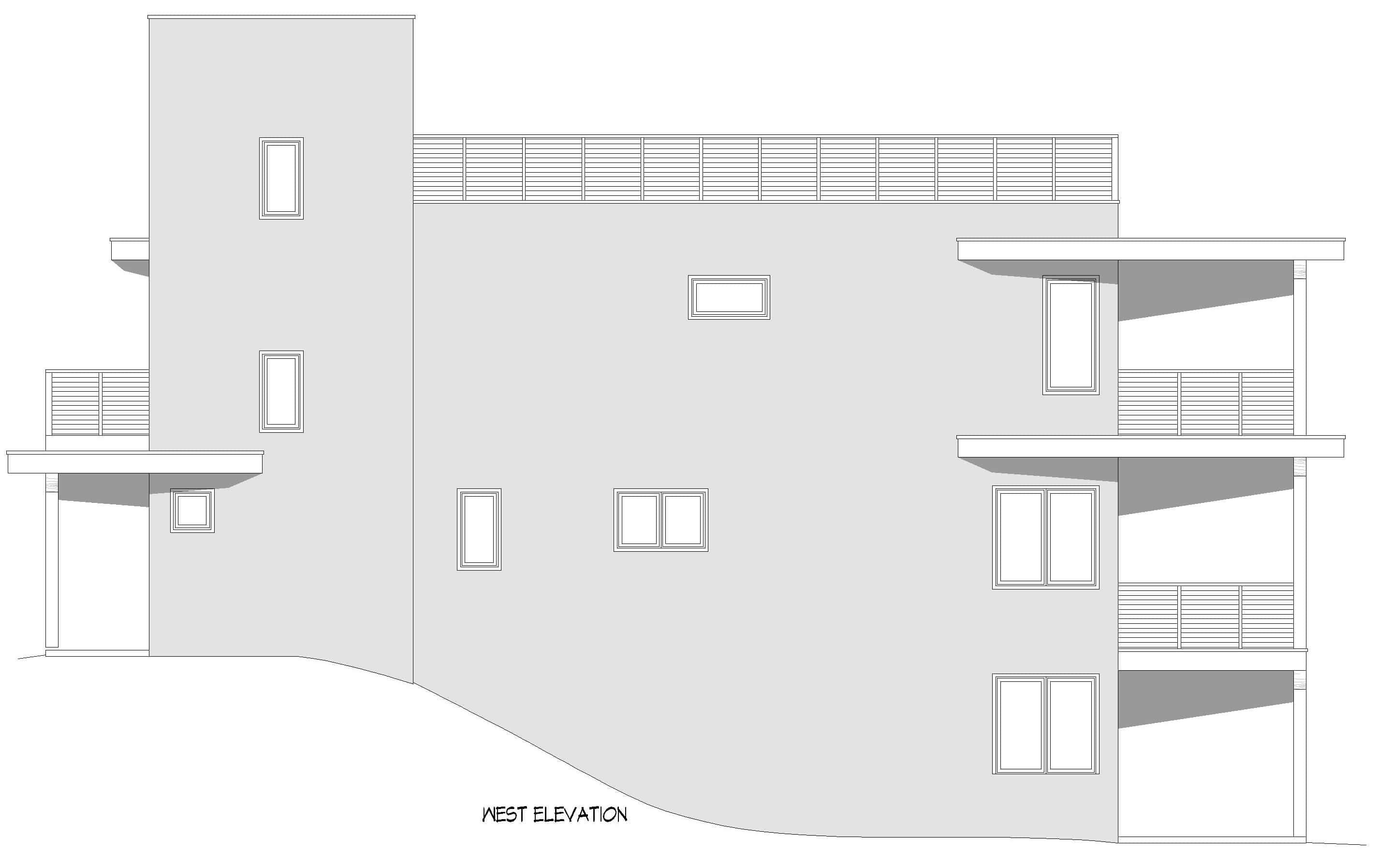 Home Plan Right Elevation of this 5-Bedroom,5766 Sq Ft Plan -196-1952