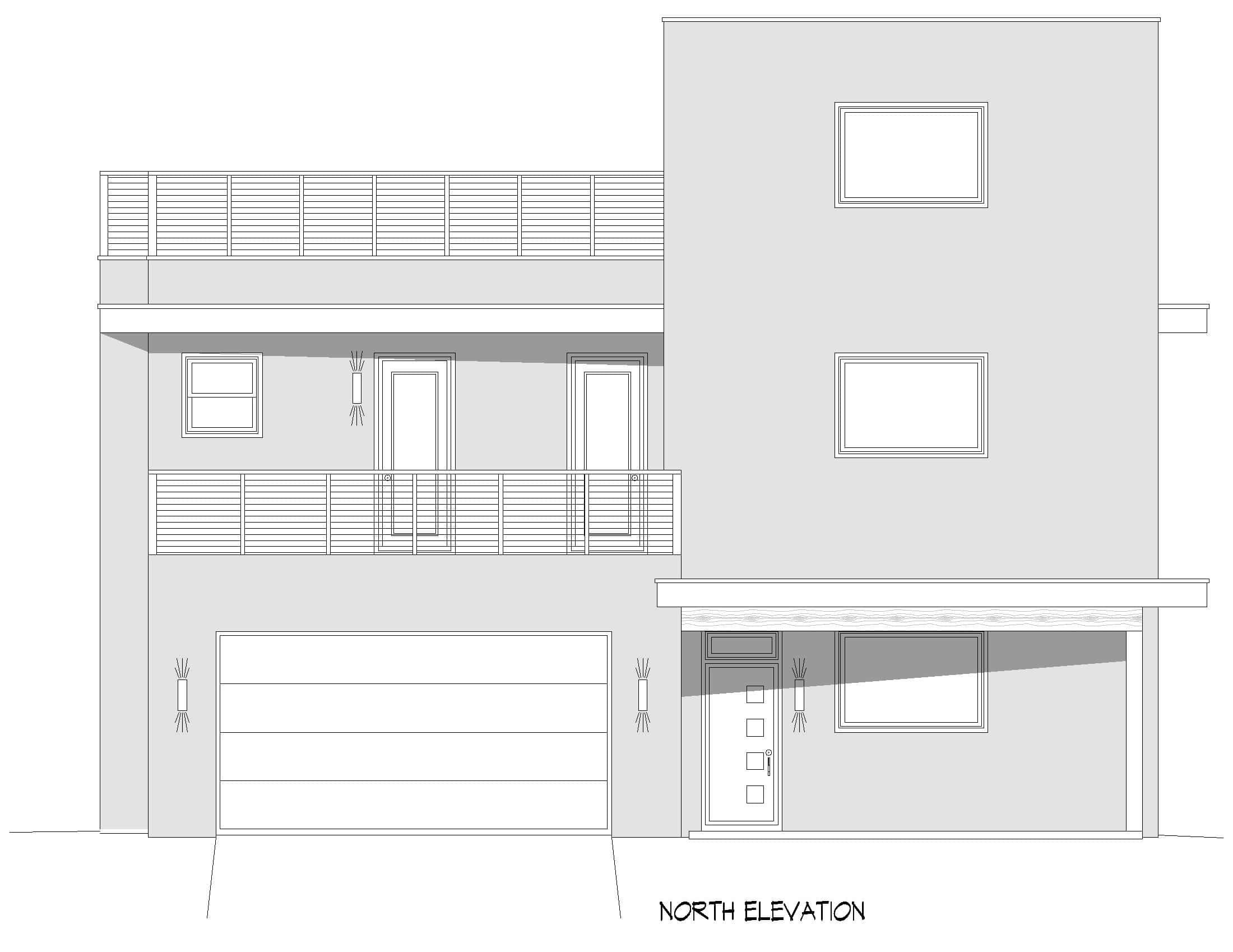 Home Plan Rear Elevation of this 5-Bedroom,5766 Sq Ft Plan -196-1952