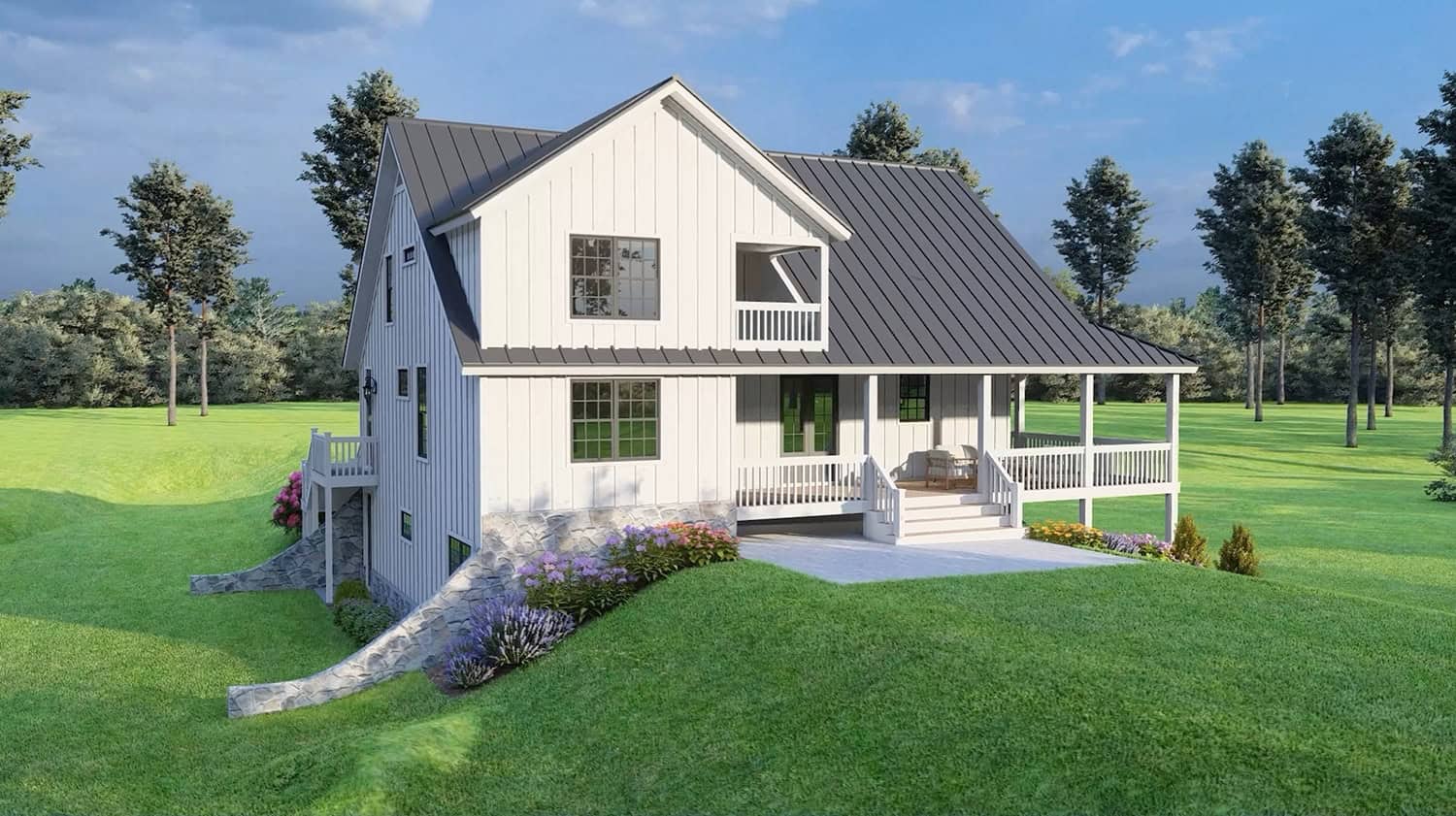 Side View of this 3-Bedroom,2466 Sq Ft Plan -196-1953