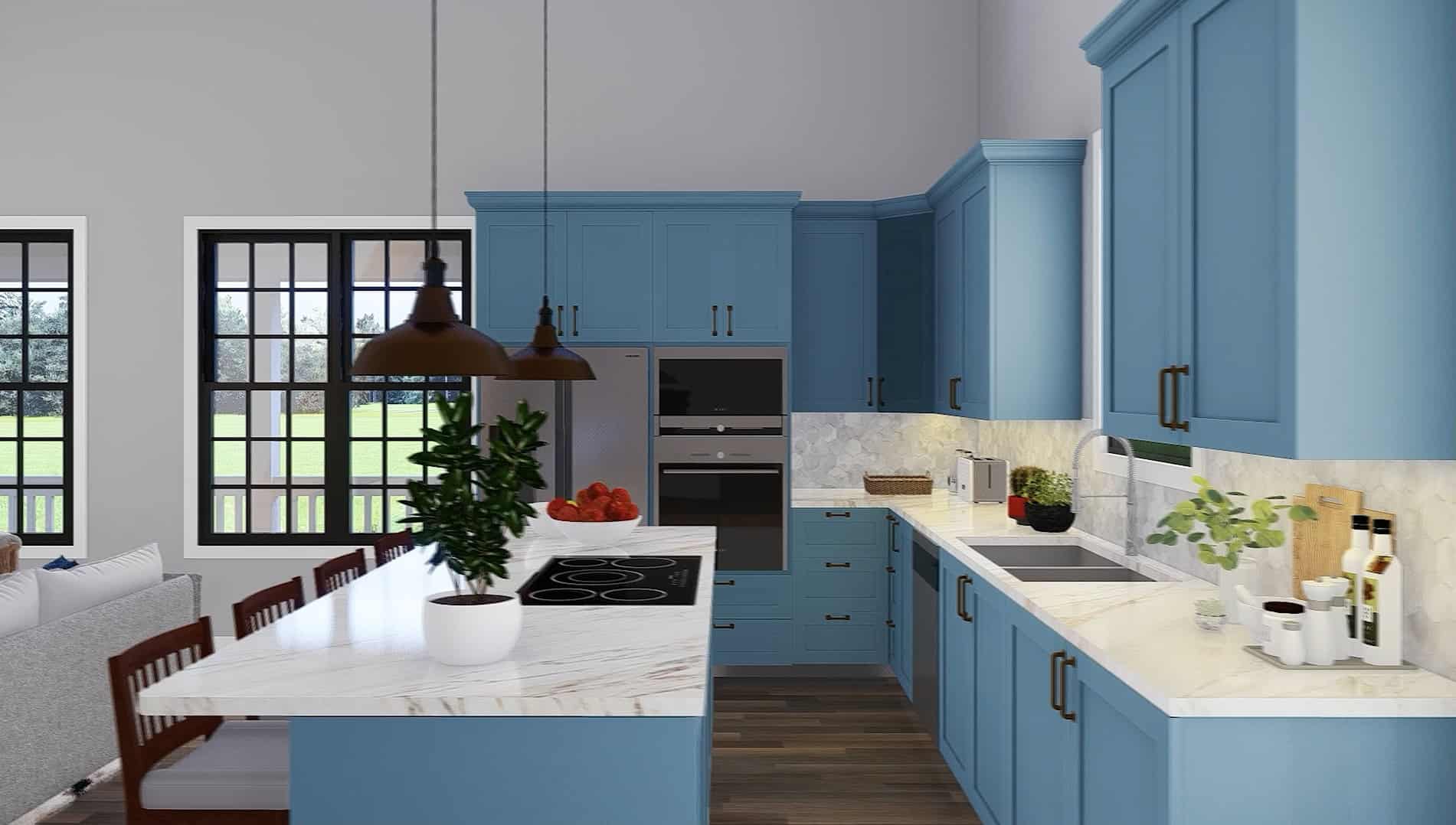 Kitchen: Kitchen Island of this 3-Bedroom,2466 Sq Ft Plan -196-1953