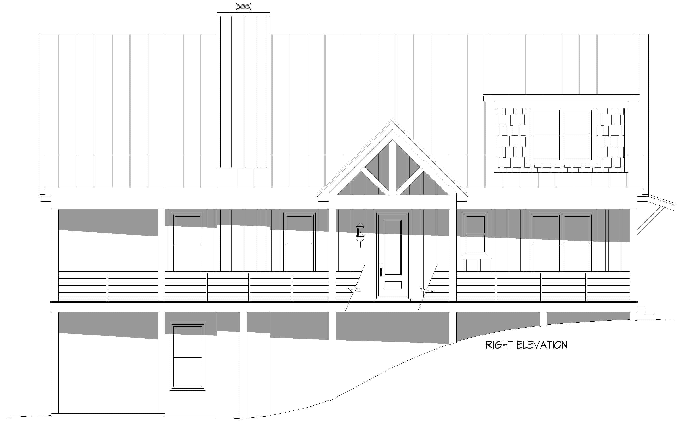 Home Plan Right Elevation of this 5-Bedroom,4166 Sq Ft Plan -196-1954