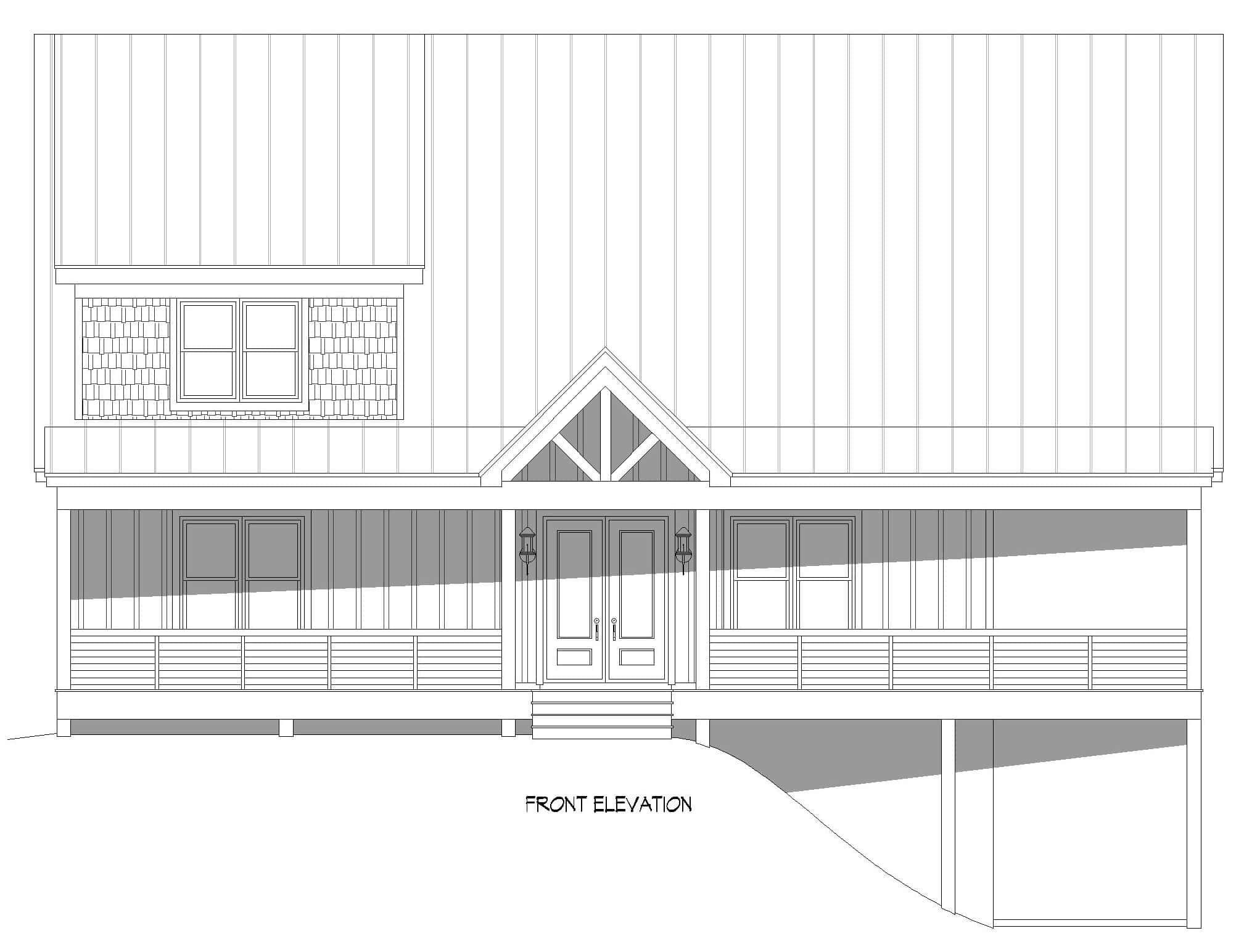 Home Plan Front Elevation of this 3-Bedroom,3006 Sq Ft Plan -196-1955