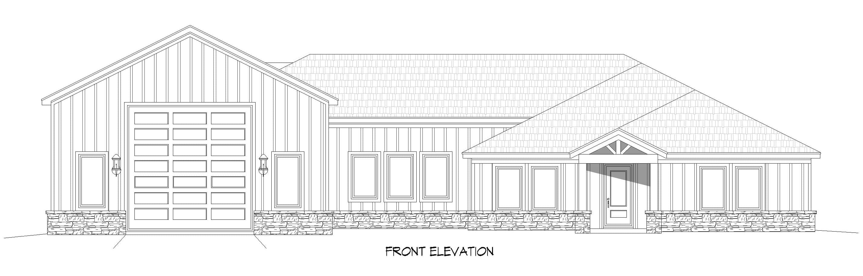 Home Plan Front Elevation of this 3-Bedroom,2495 Sq Ft Plan -196-1958