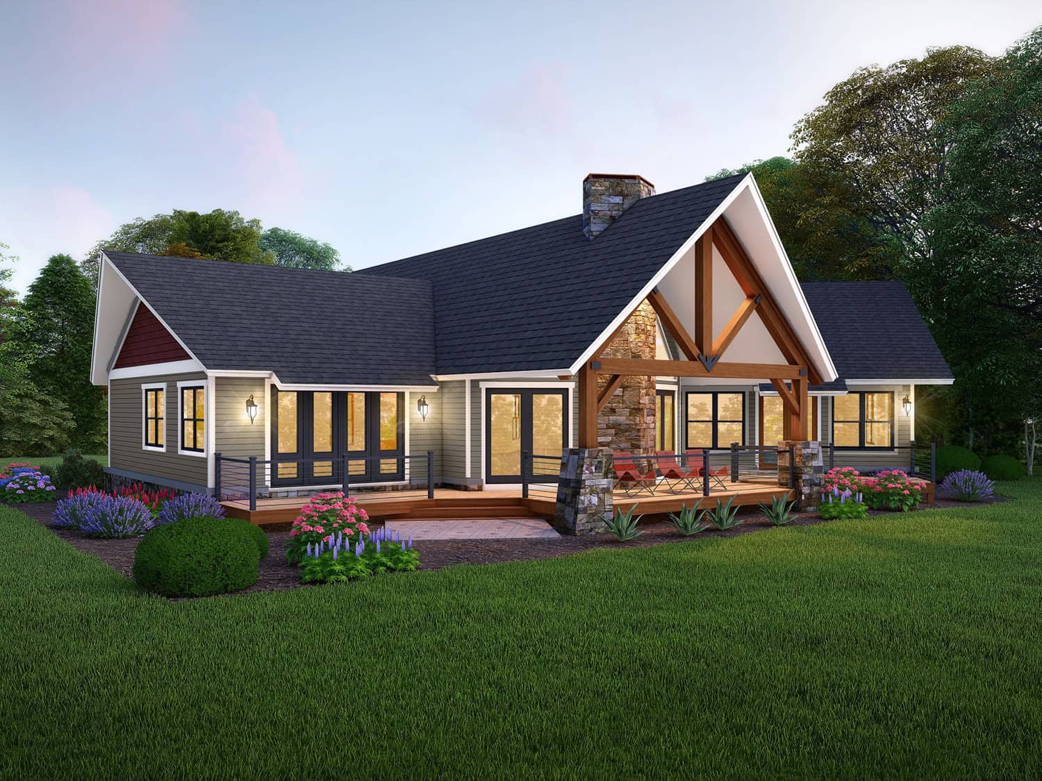 Left Side View of this 3-Bedroom,3198 Sq Ft Plan -196-1959