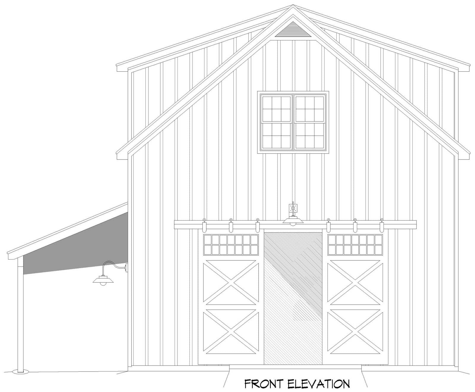 Home Plan Front Elevation of this 2-Bedroom,1541 Sq Ft Plan -196-1962