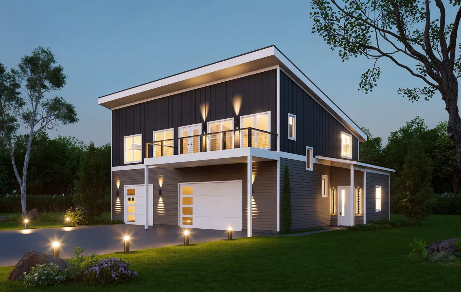 Home at Night of this 3-Bedroom,1914 Sq Ft Plan -196-1963