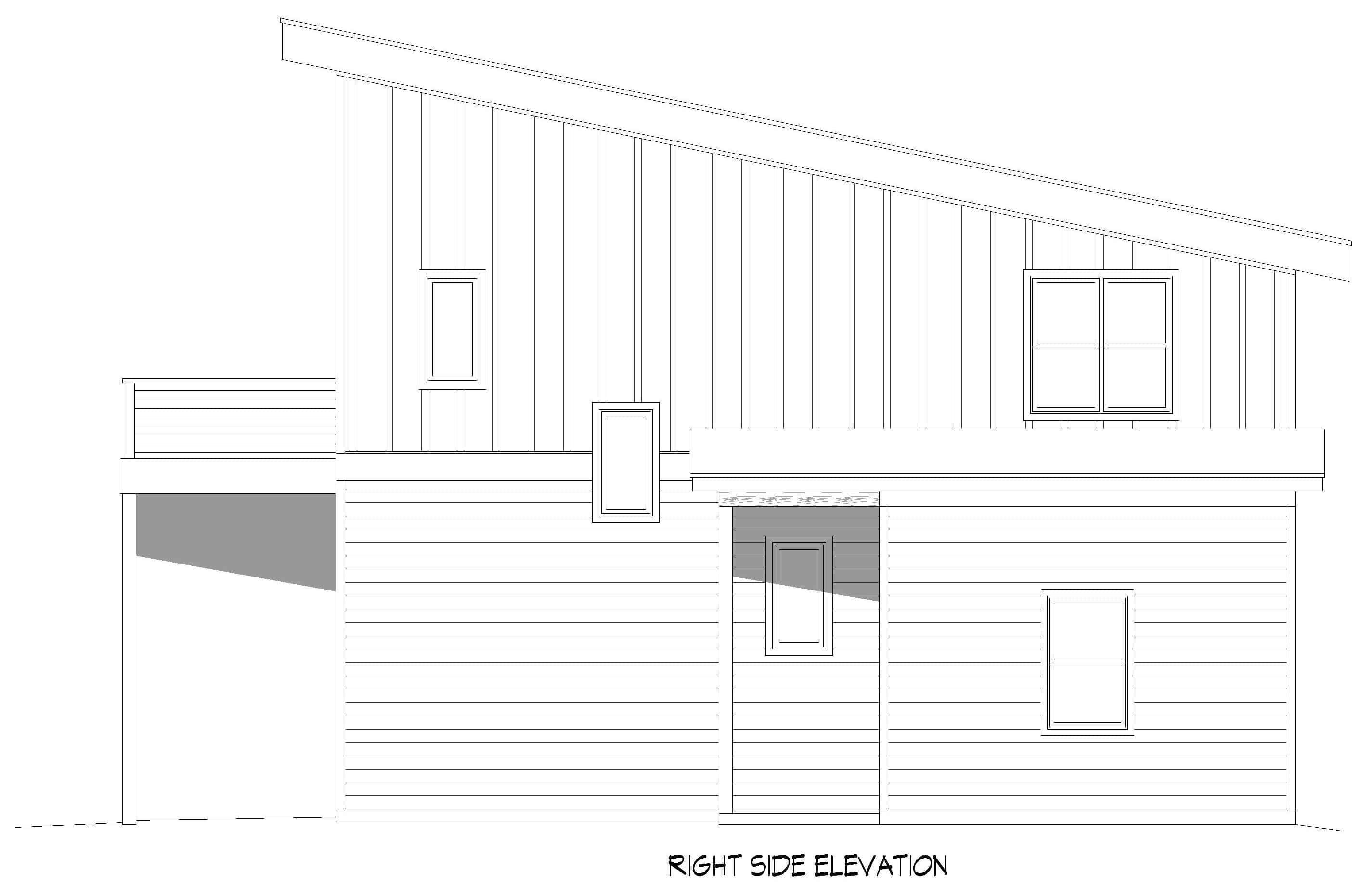 Home Plan Right Elevation of this 3-Bedroom,1914 Sq Ft Plan -196-1963