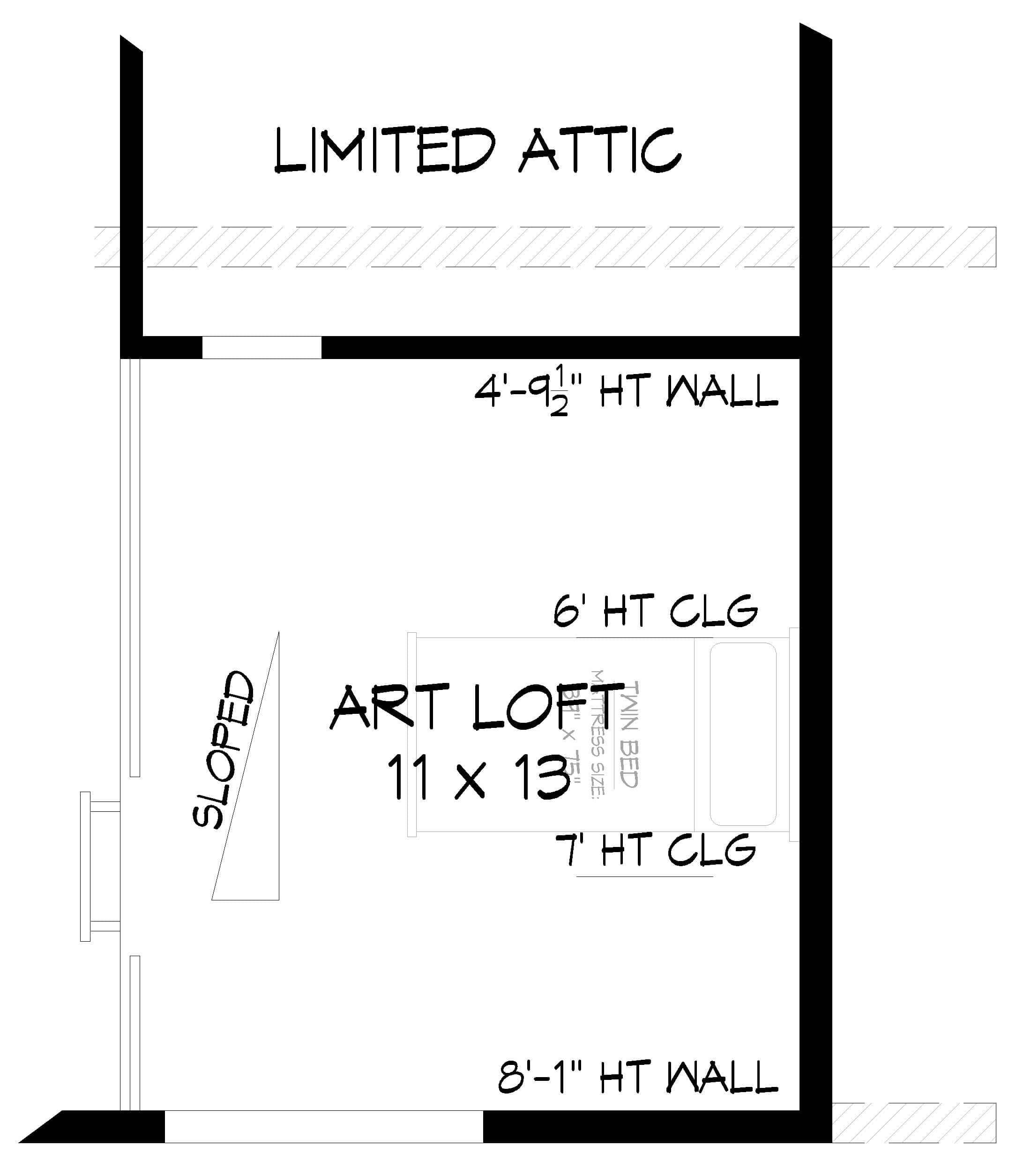 Third Story of Modern Plan #196-1965