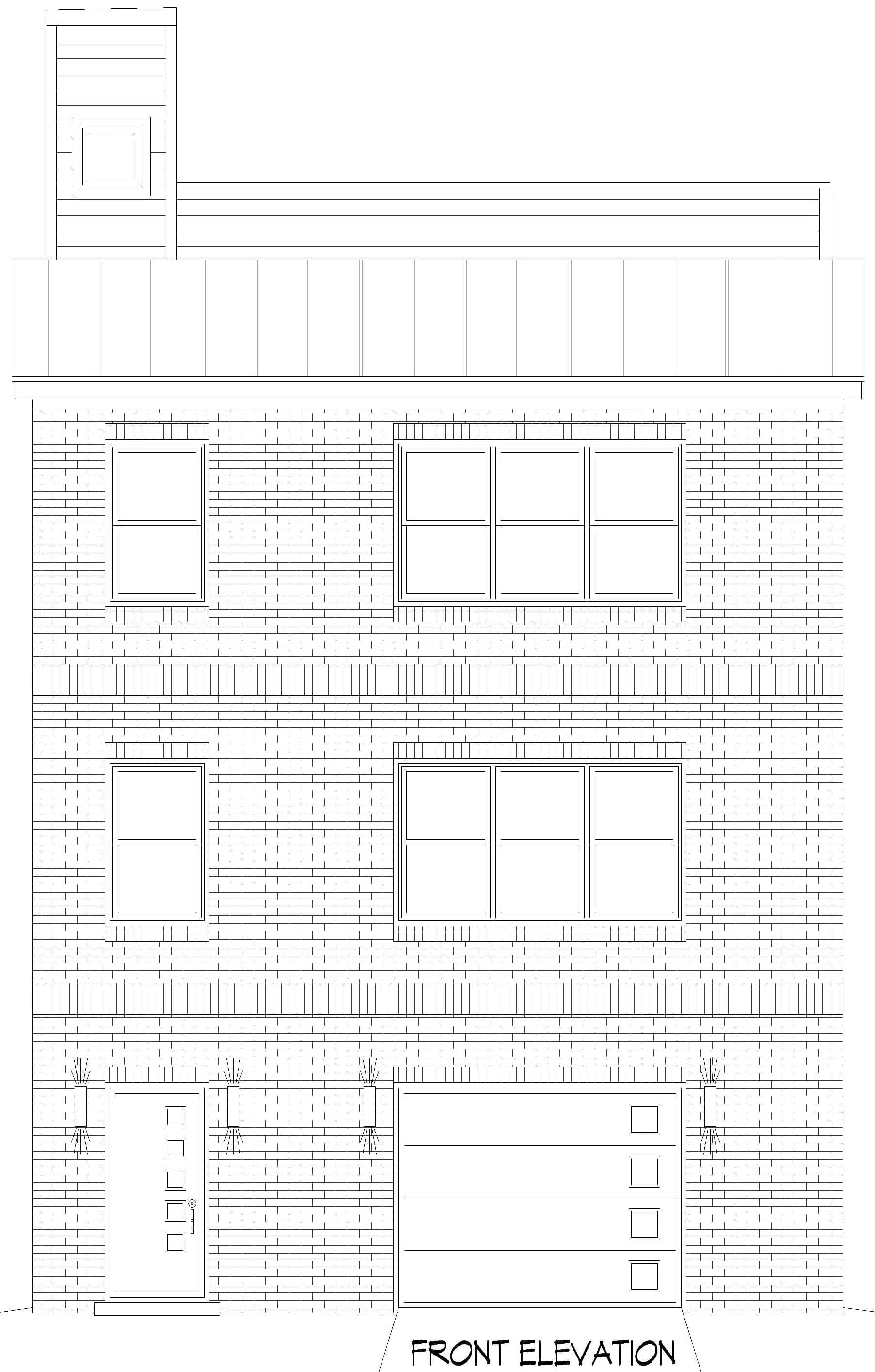 Home Plan Front Elevation of this 3-Bedroom,2008 Sq Ft Plan -196-1967