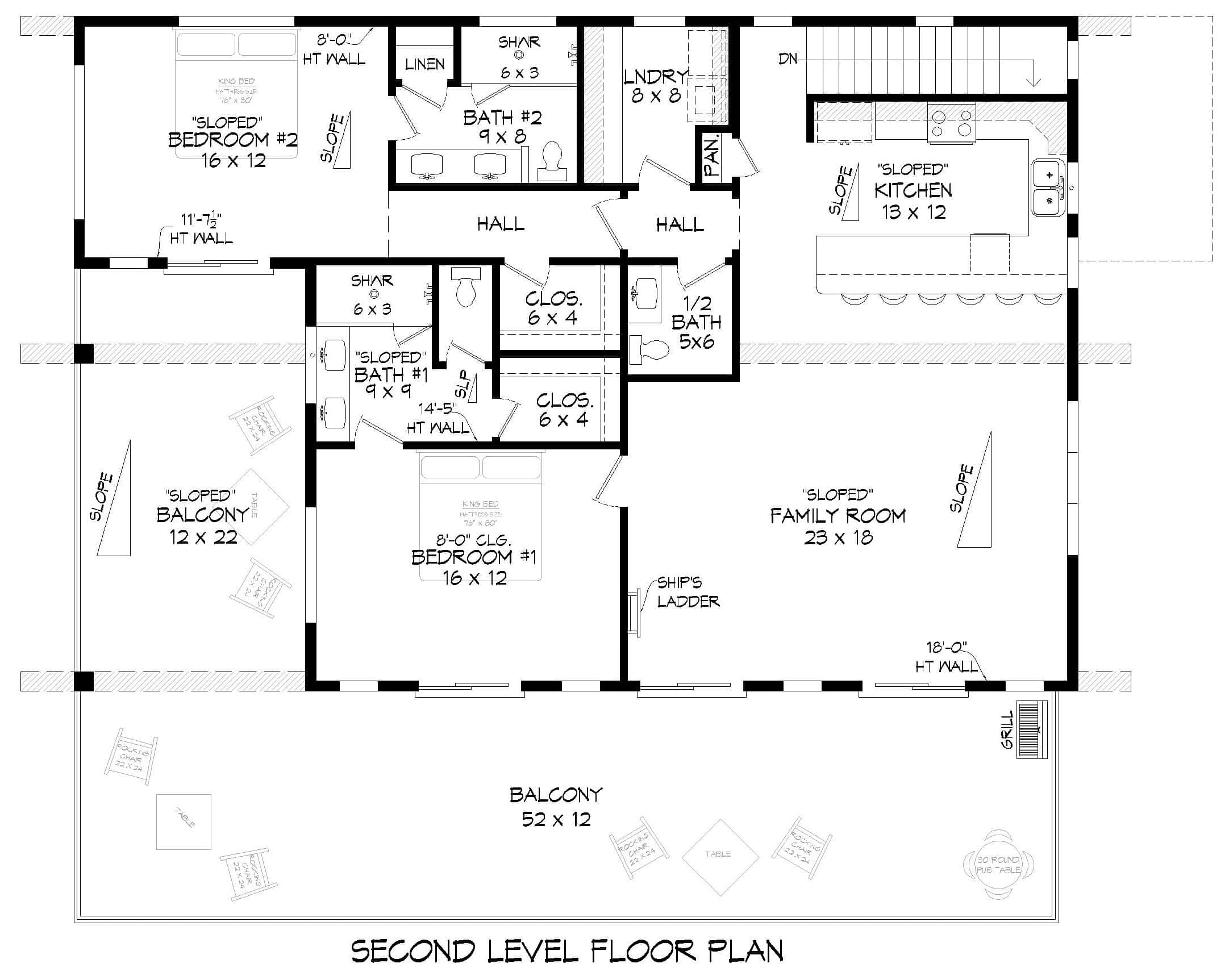 Upper Level of Modern Plan #196-1968