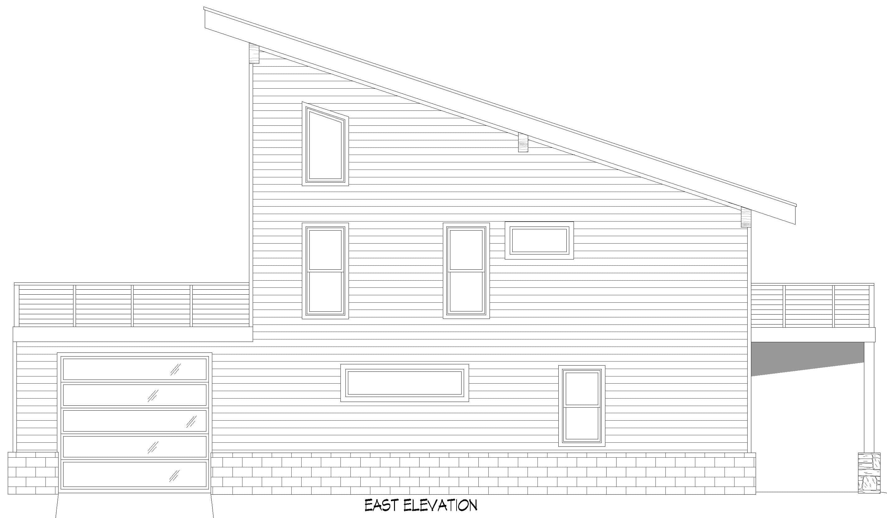 Home Plan Right Elevation of this 2-Bedroom,1803 Sq Ft Plan -196-1969