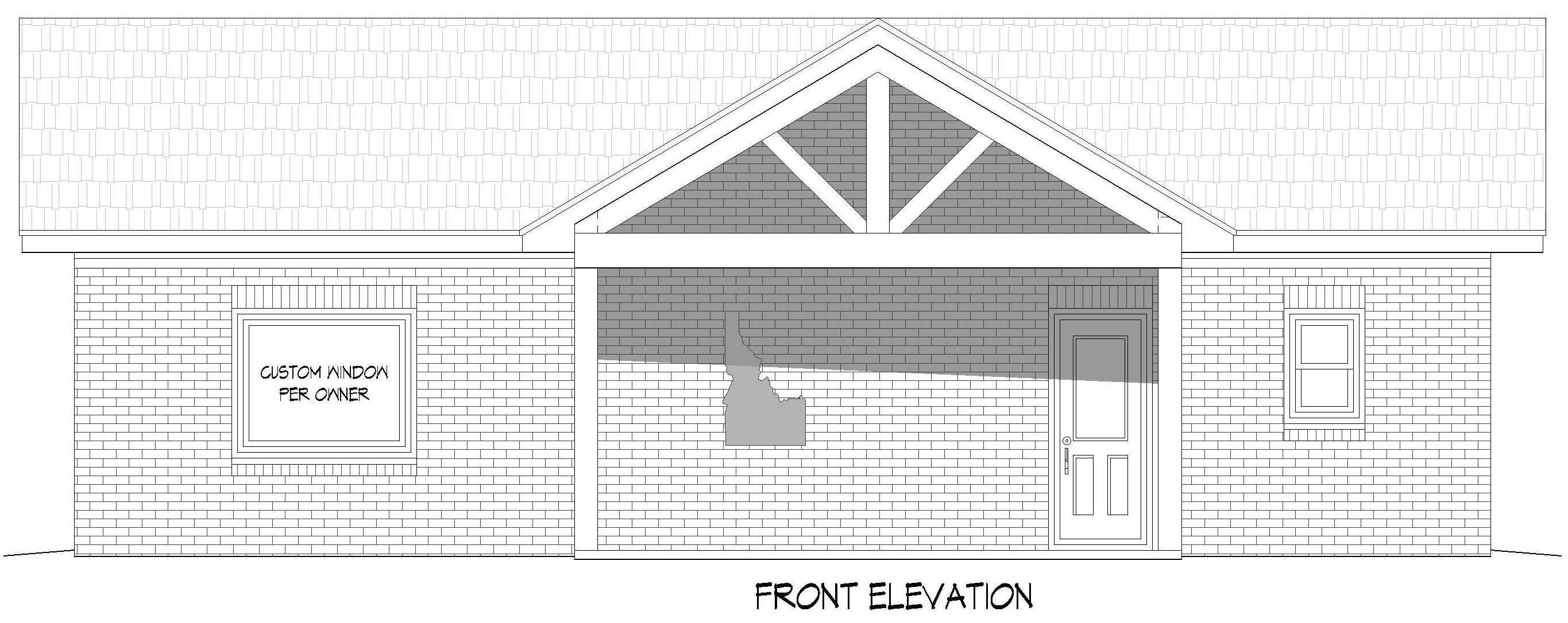 Home Plan Front Elevation of this 0-Bedroom,558 Sq Ft Plan -196-1972