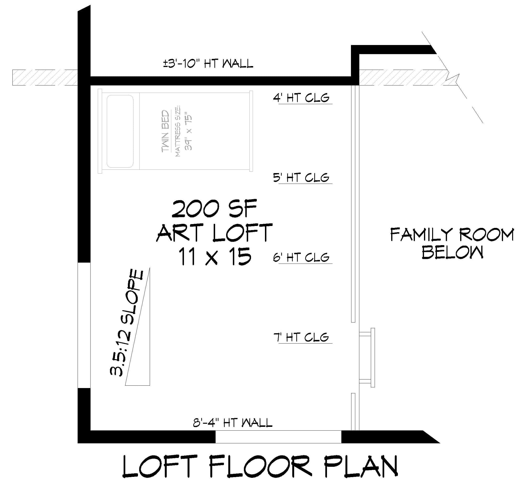 Third Story of Contemporary Plan #196-1973