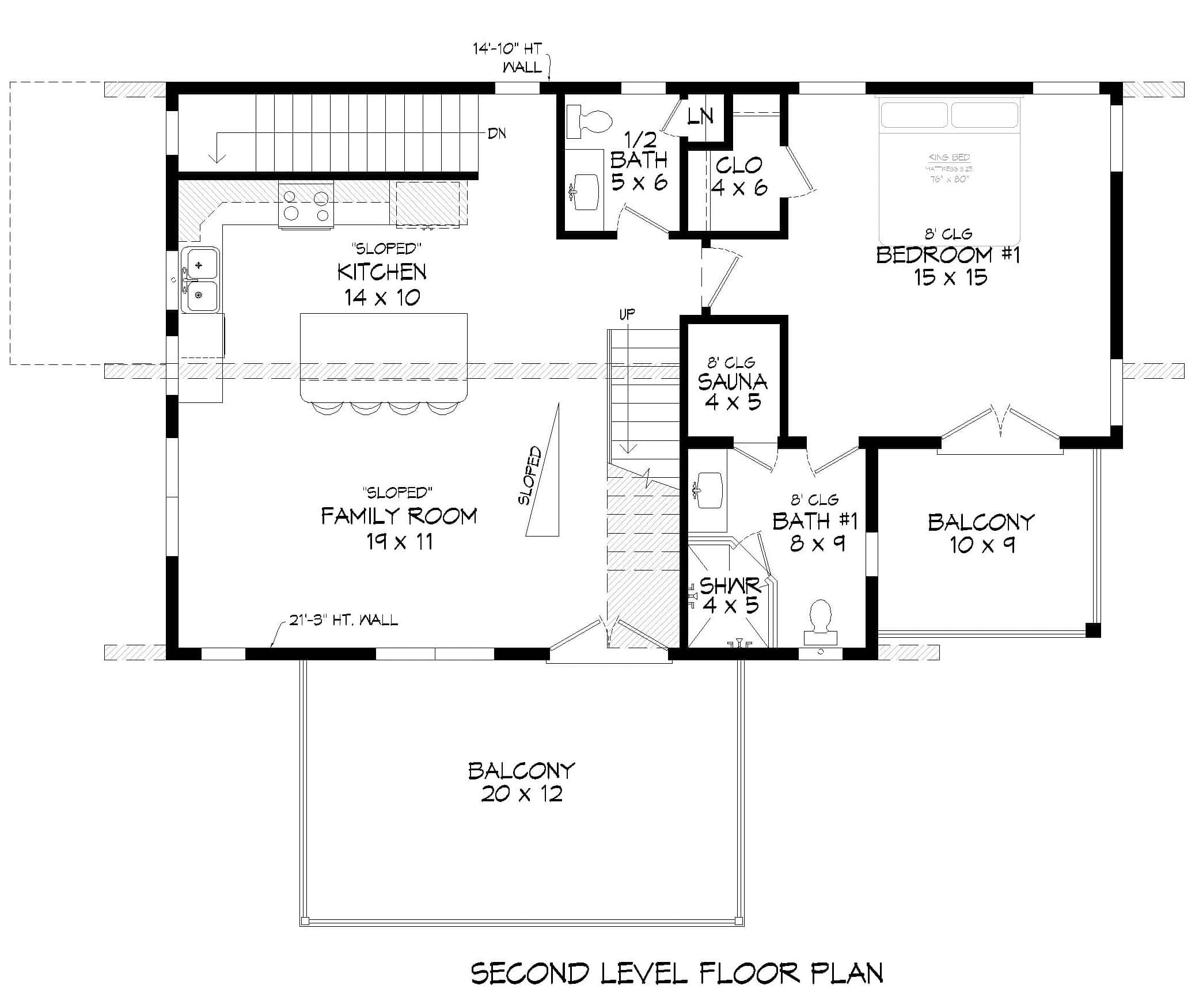 Upper Level of Modern Plan #196-1976