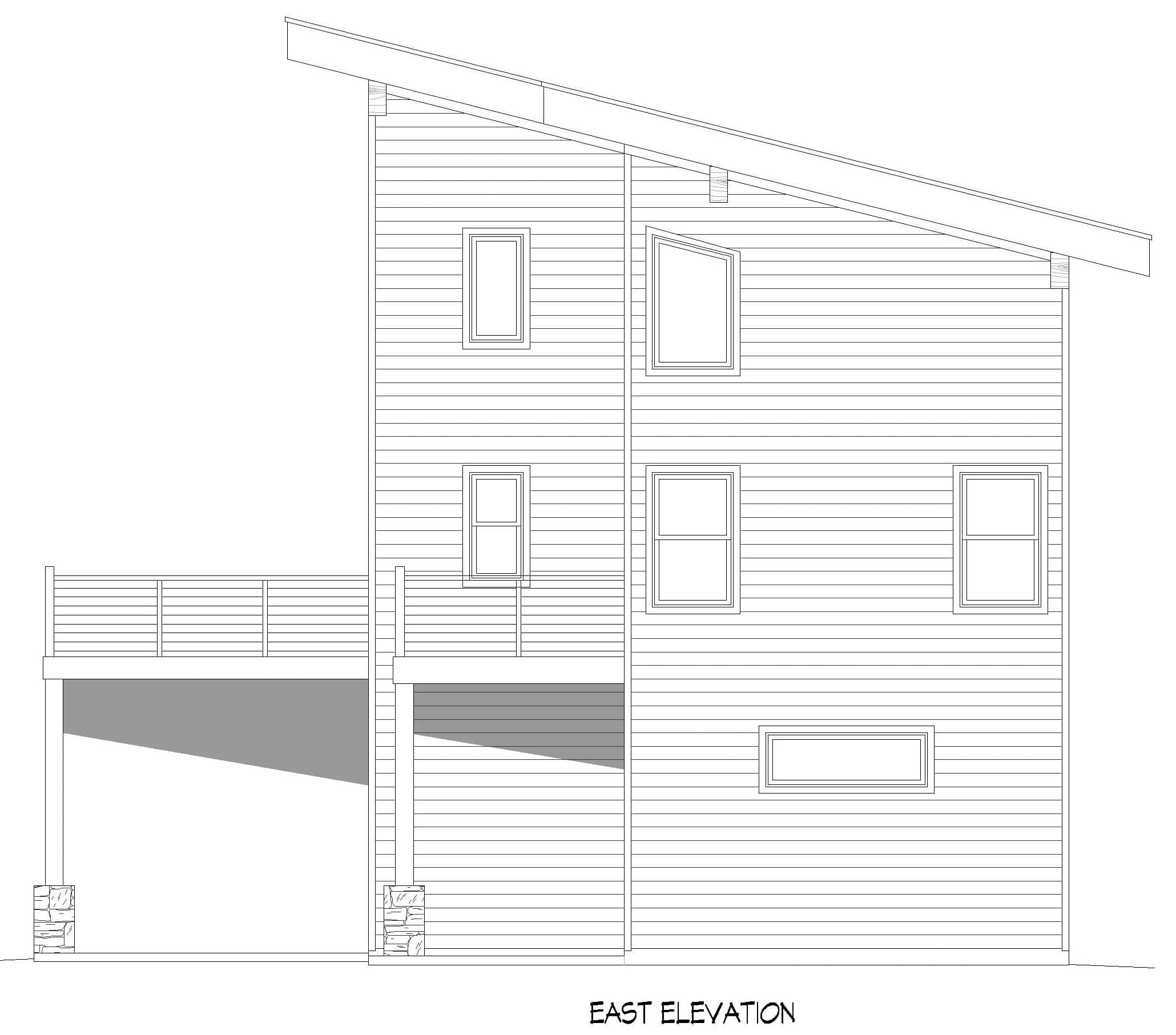 Home Plan Left Elevation of this 3-Bedroom,2147 Sq Ft Plan -196-1976