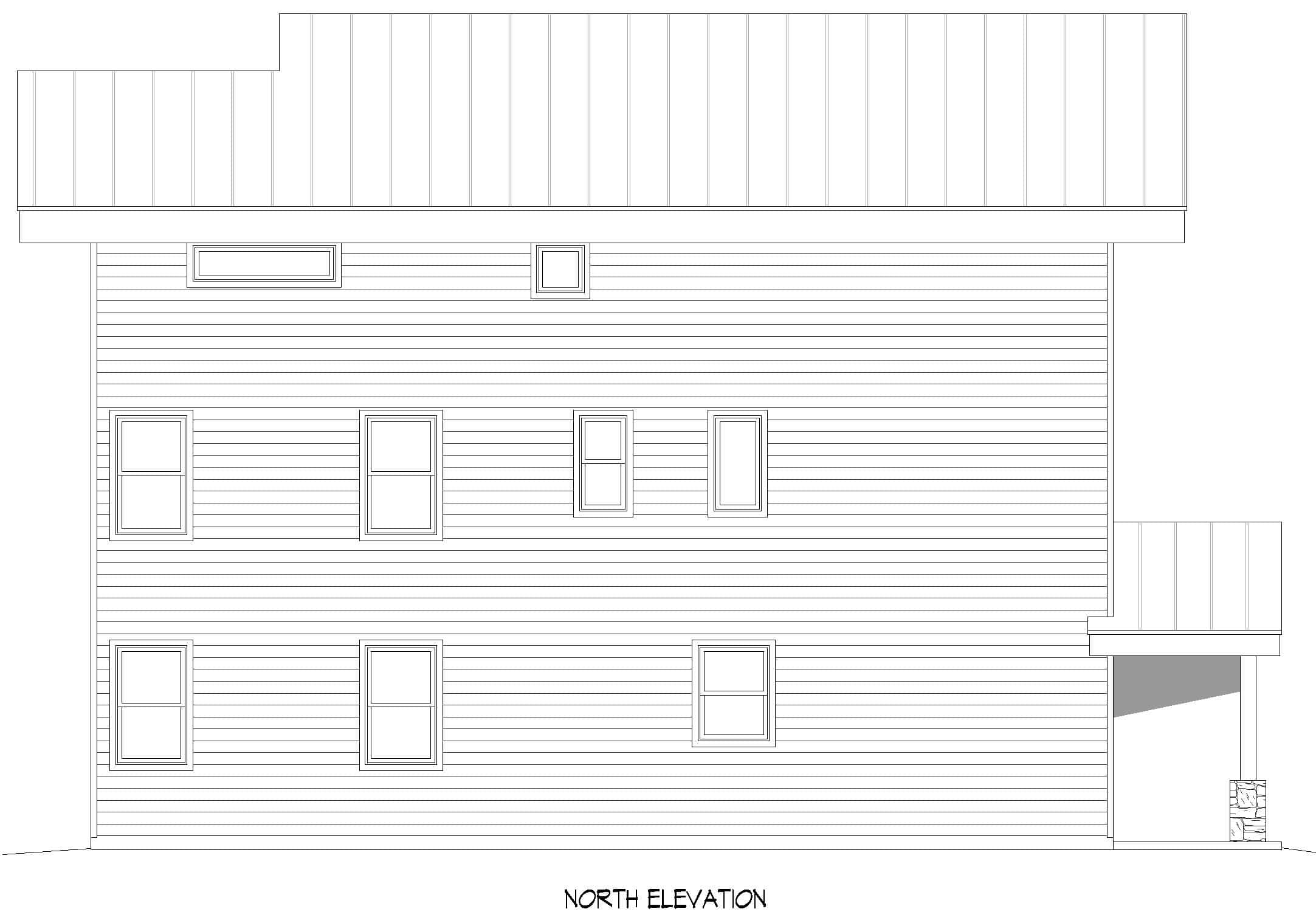 Home Plan Rear Elevation of this 3-Bedroom,2147 Sq Ft Plan -196-1977