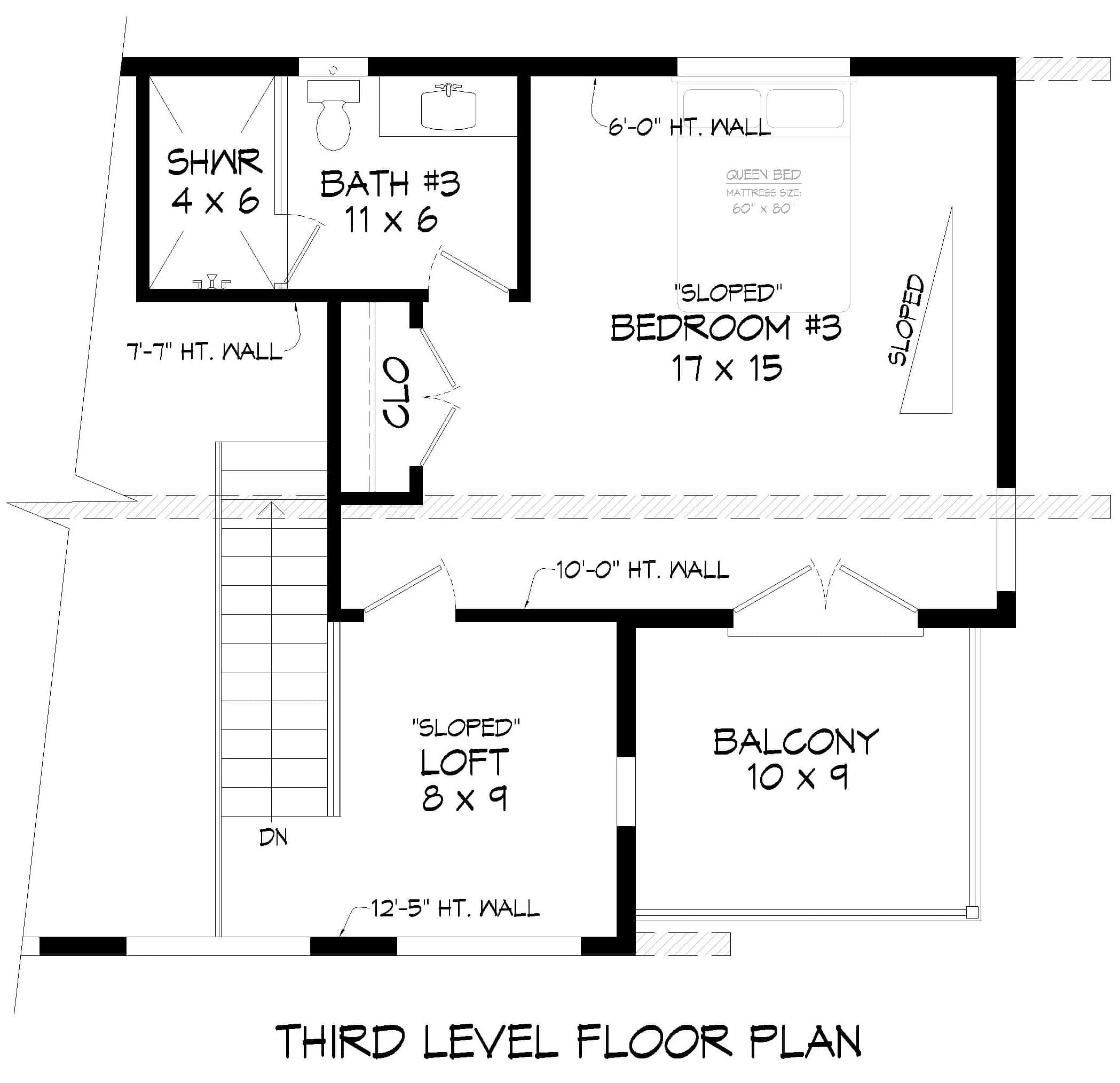 Third Story of Modern Plan #196-1977