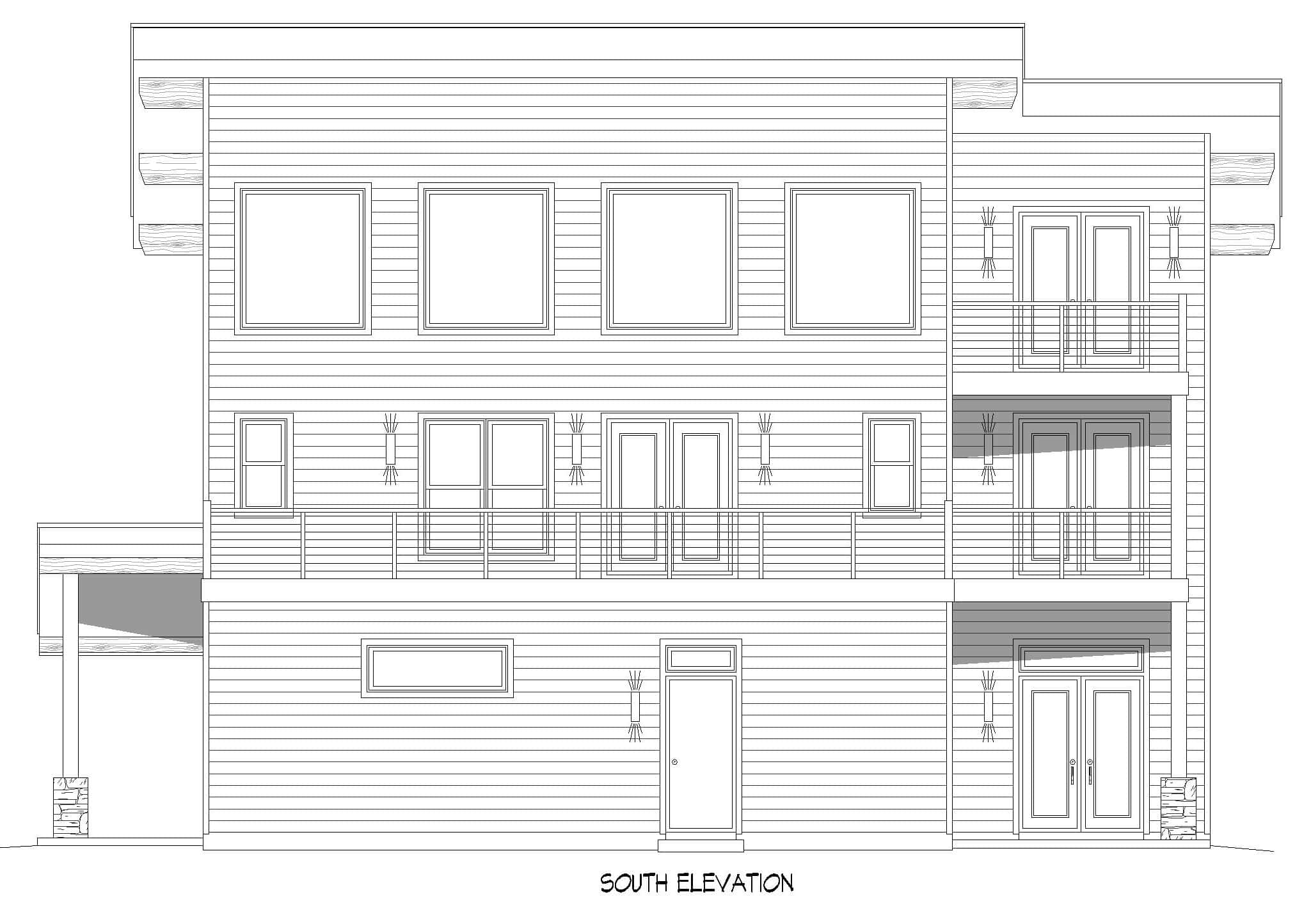 Home Plan Front Elevation of this 3-Bedroom,2147 Sq Ft Plan -196-1977