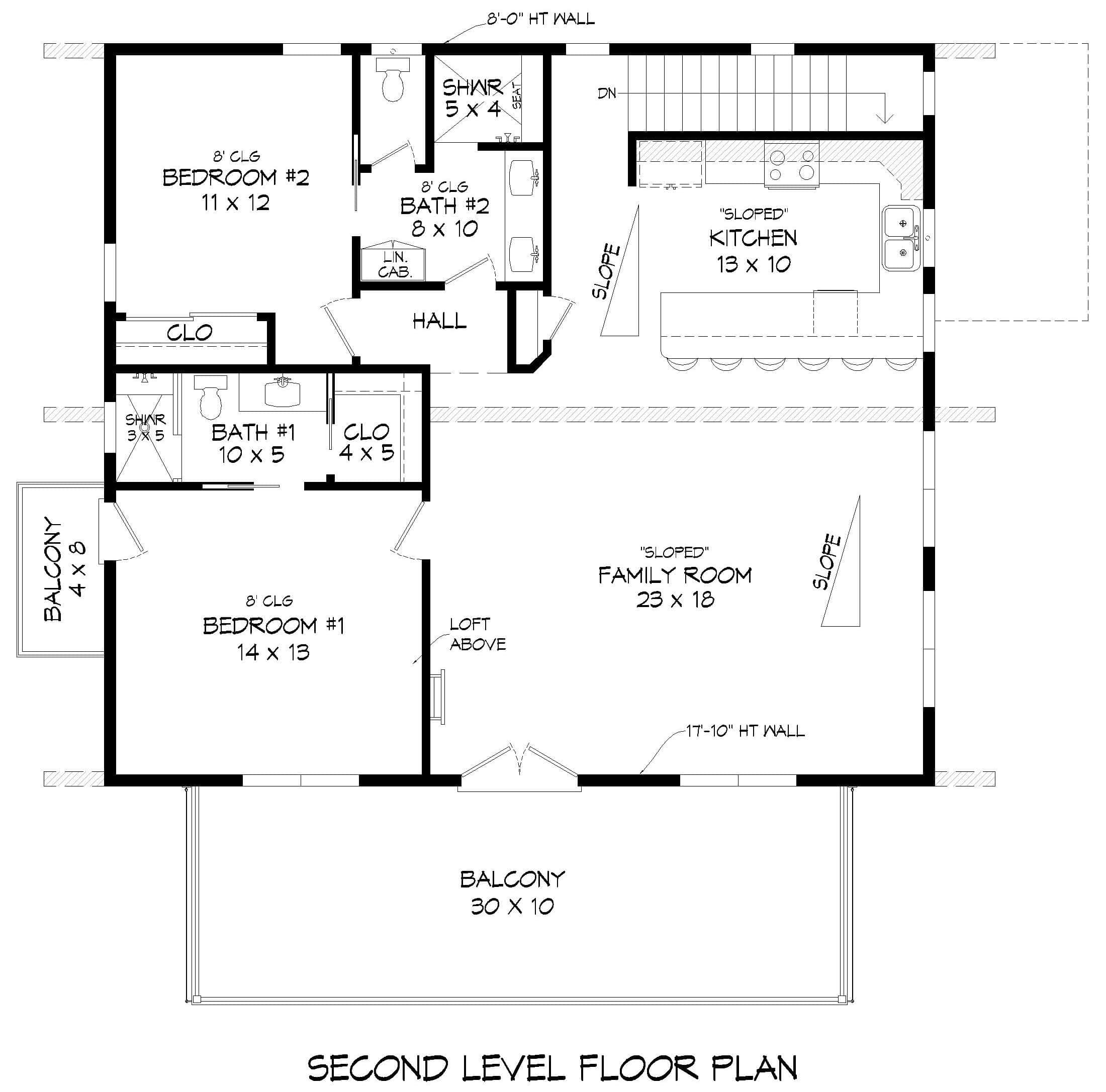 Upper Level of Modern Plan #196-1981