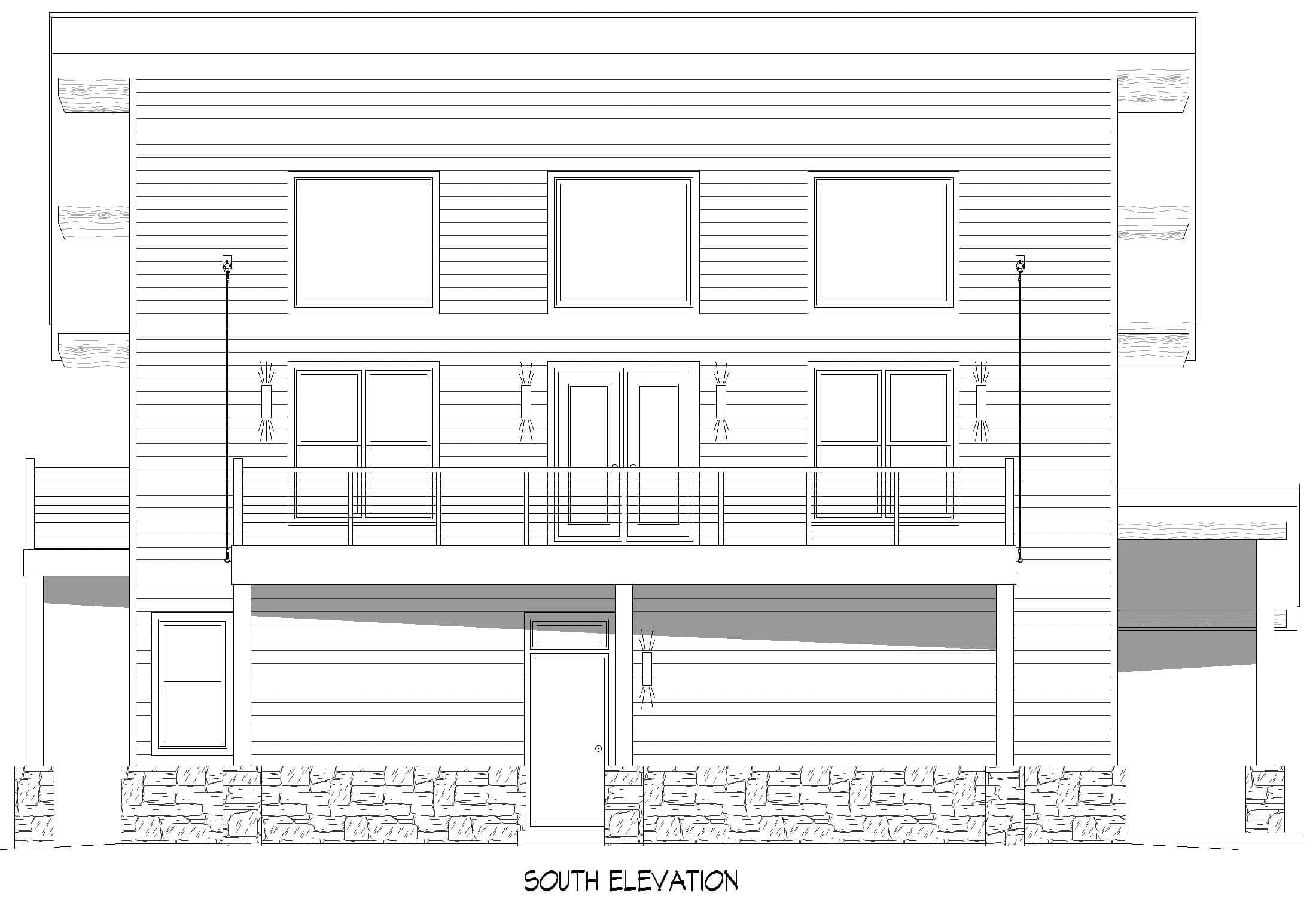 Home Plan Front Elevation of this 3-Bedroom,2318 Sq Ft Plan -196-1981