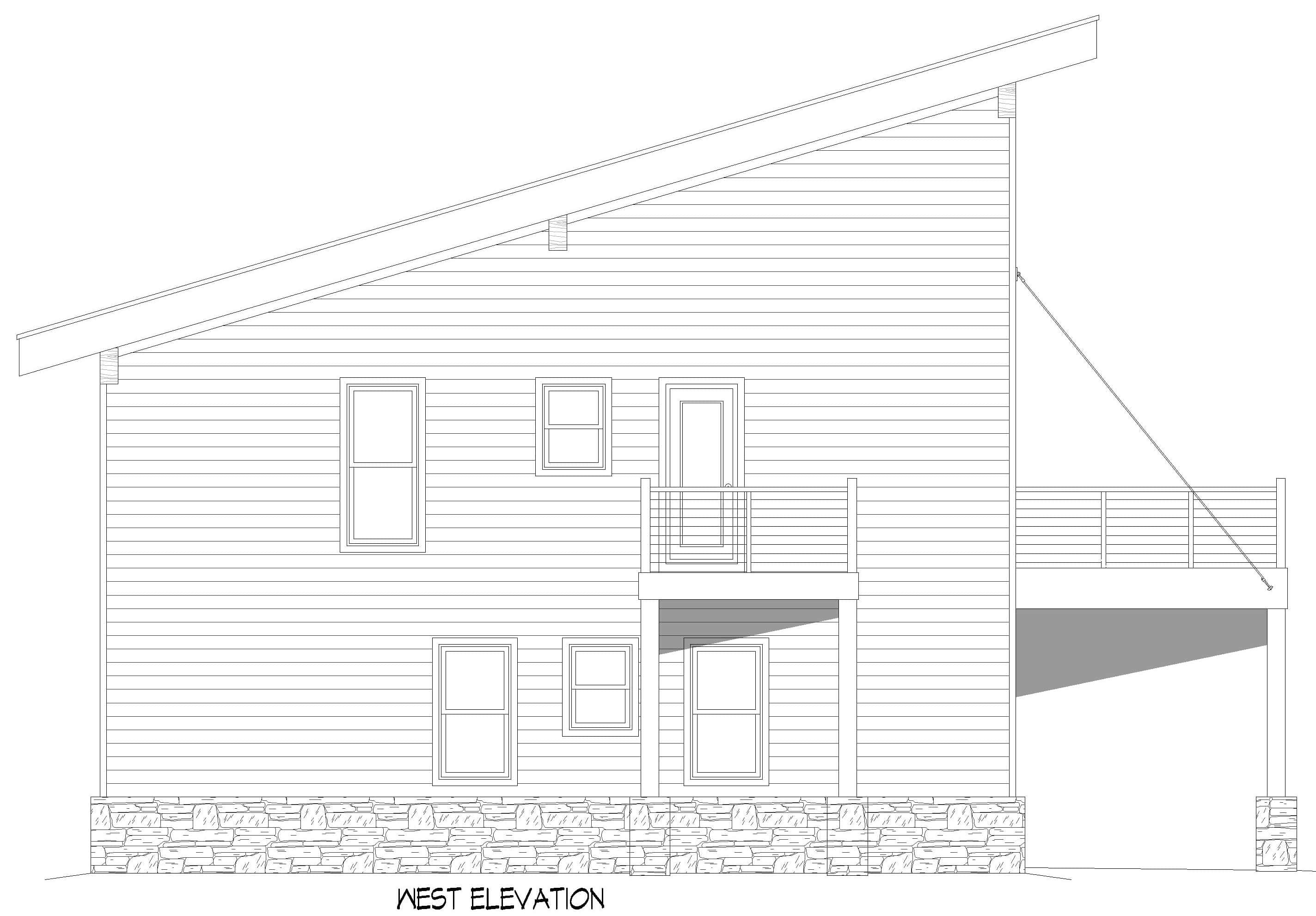 Home Plan Right Elevation of this 3-Bedroom,2318 Sq Ft Plan -196-1981