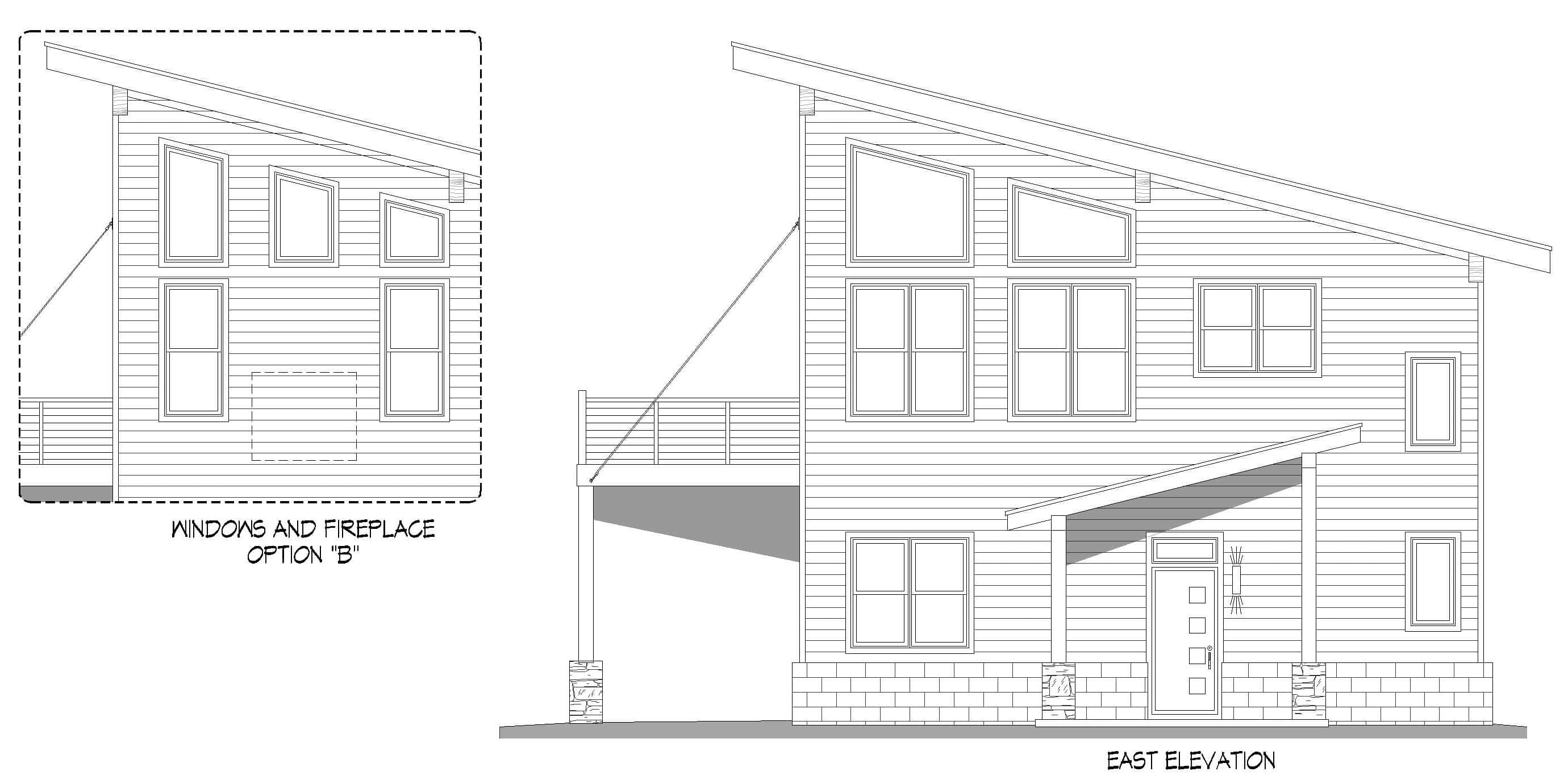 Home Plan Left Elevation of this 3-Bedroom,1984 Sq Ft Plan -196-1982